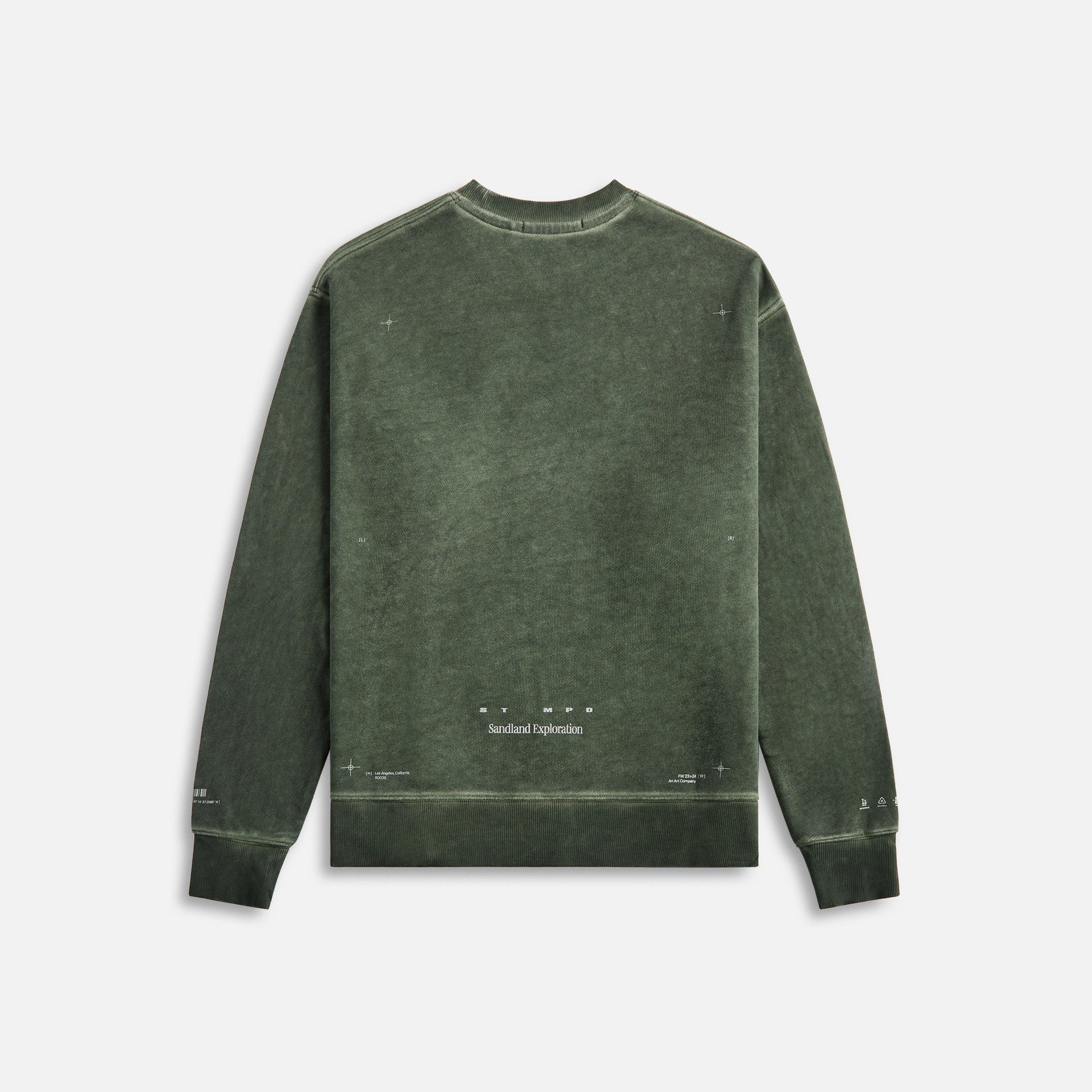 Stampd Sandlands Oil Washed Crewneck - Pine