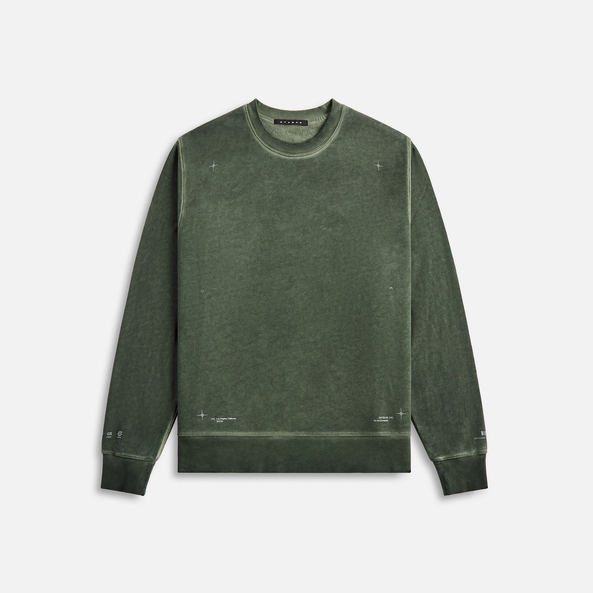 Stampd Sandlands Oil Washed Crewneck - Pine