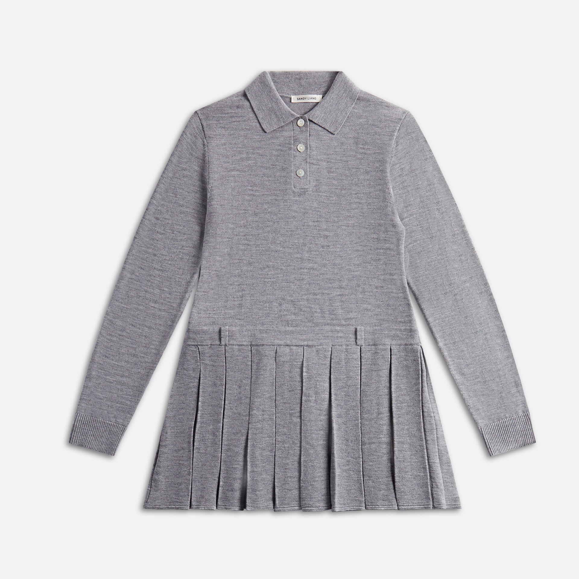 Sandy Liang Hague Sweater Dress - Grey