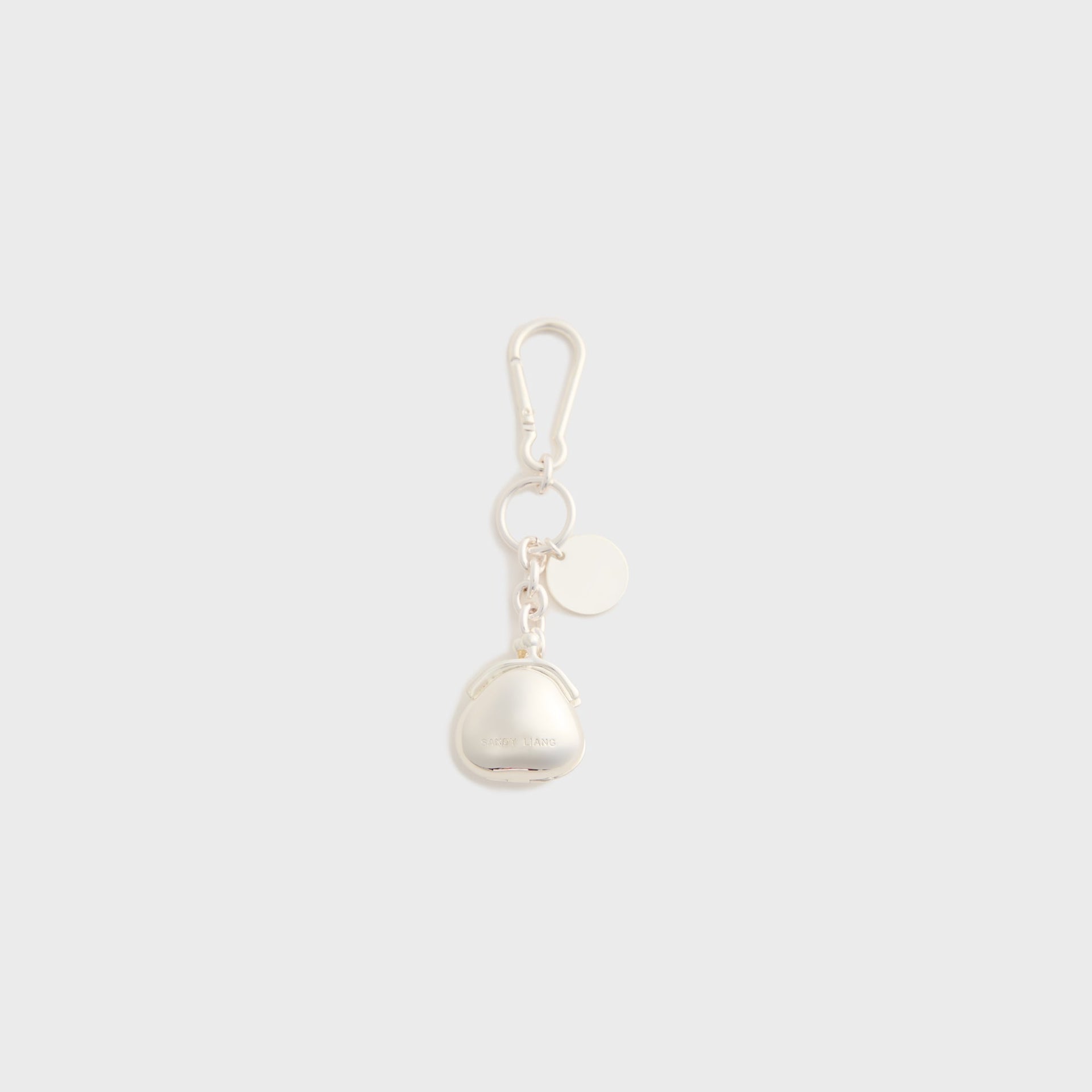 Sandy Liang Souvenir Pouch Key Charm in Silver