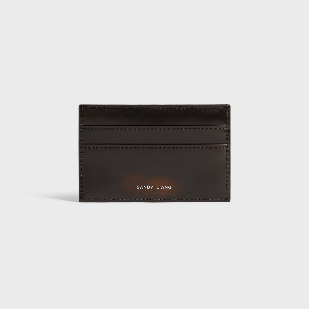 Sandy Liang Precious Card Holder - Brushed Brown
