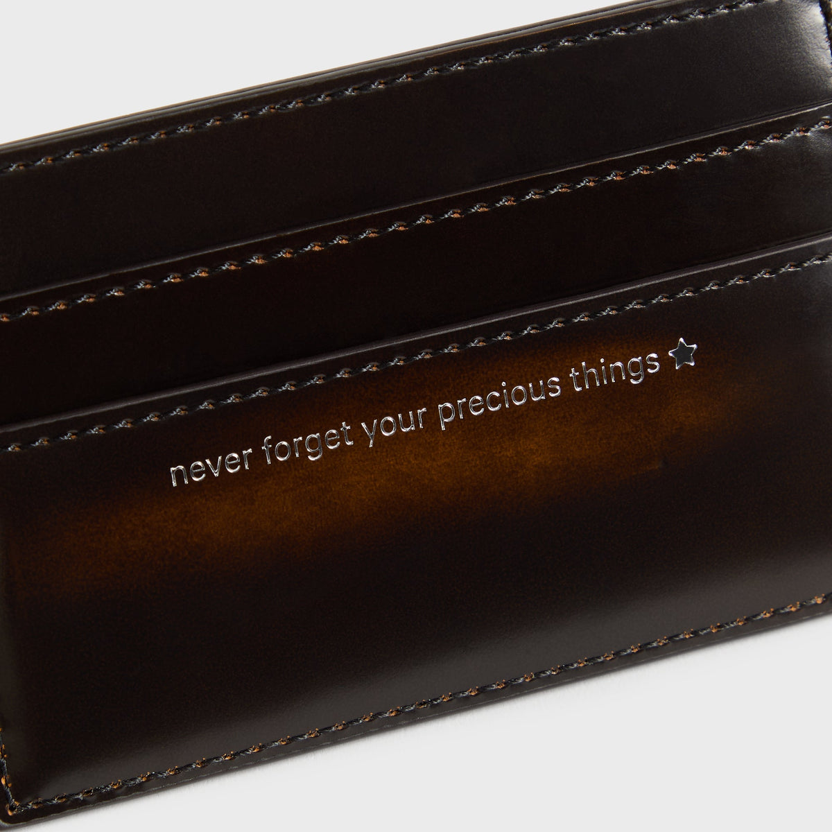 Sandy Liang Precious Card Holder - Brushed Brown