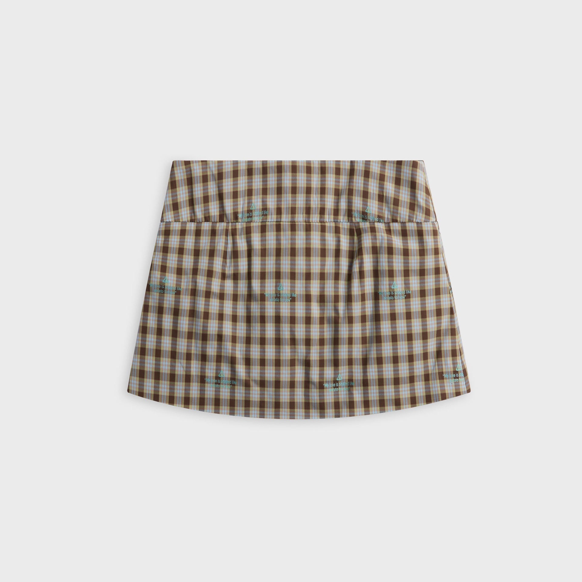 Sandy Liang Pomme Skort - Umber Plaid