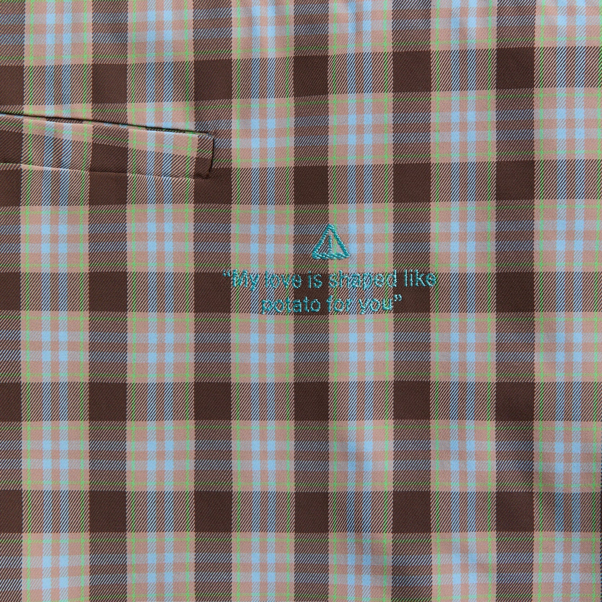 Sandy Liang Pomme Skort - Umber Plaid