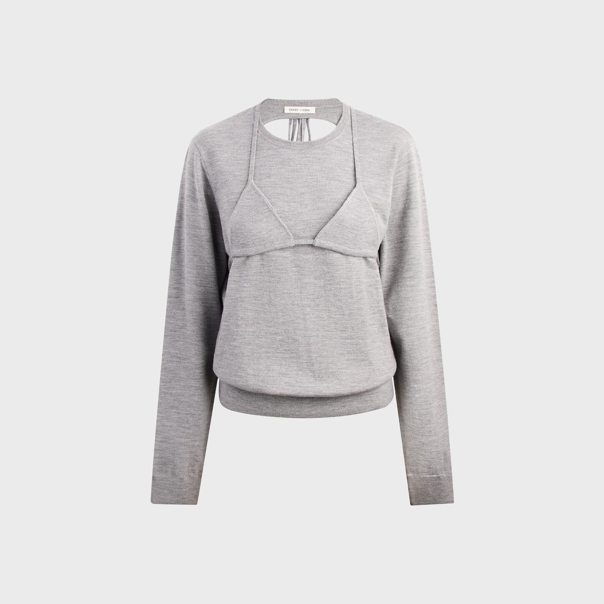Sandy Liang Maisy Sweater - Heather Grey – Kith