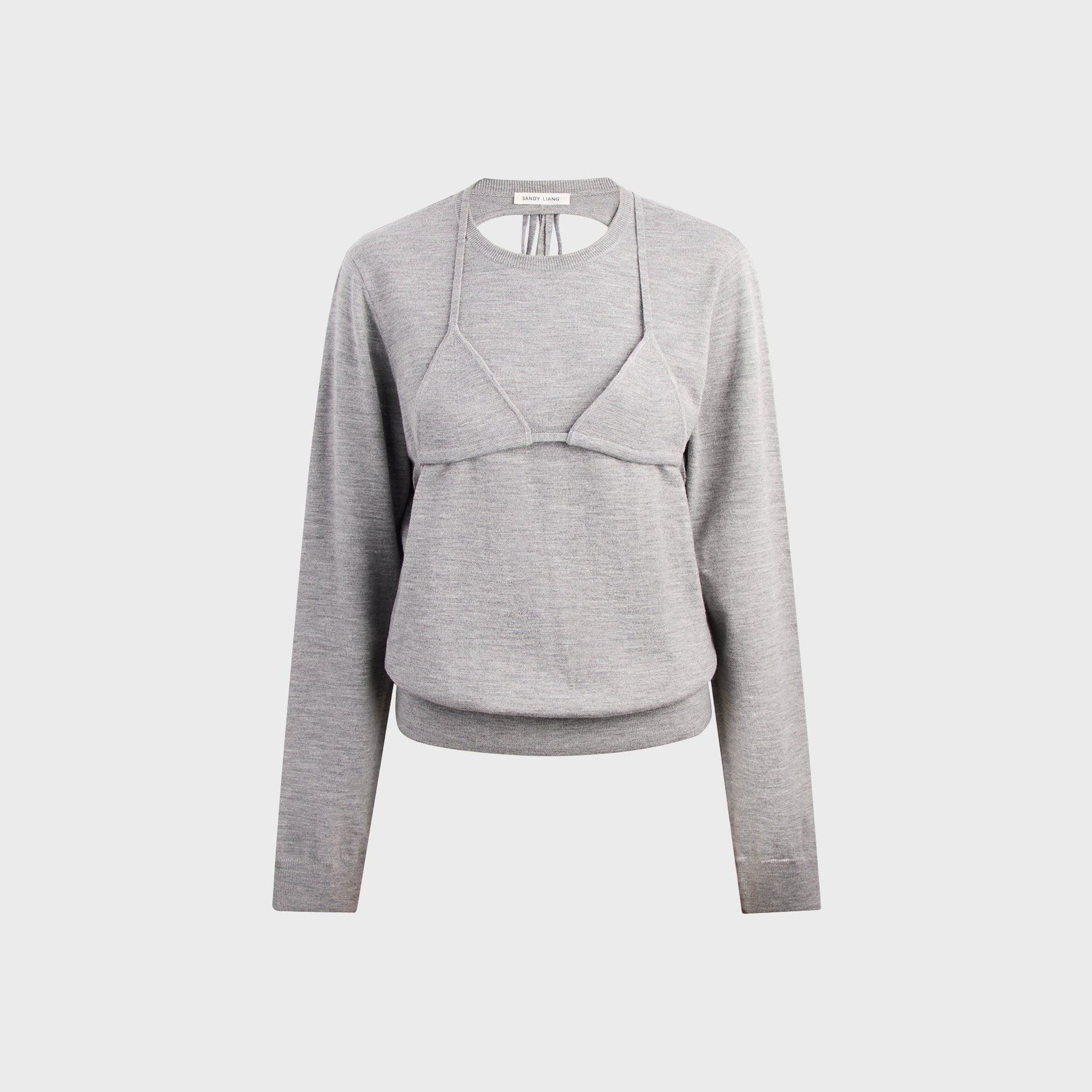 Sandy Liang Maisy Sweater - Heather Grey