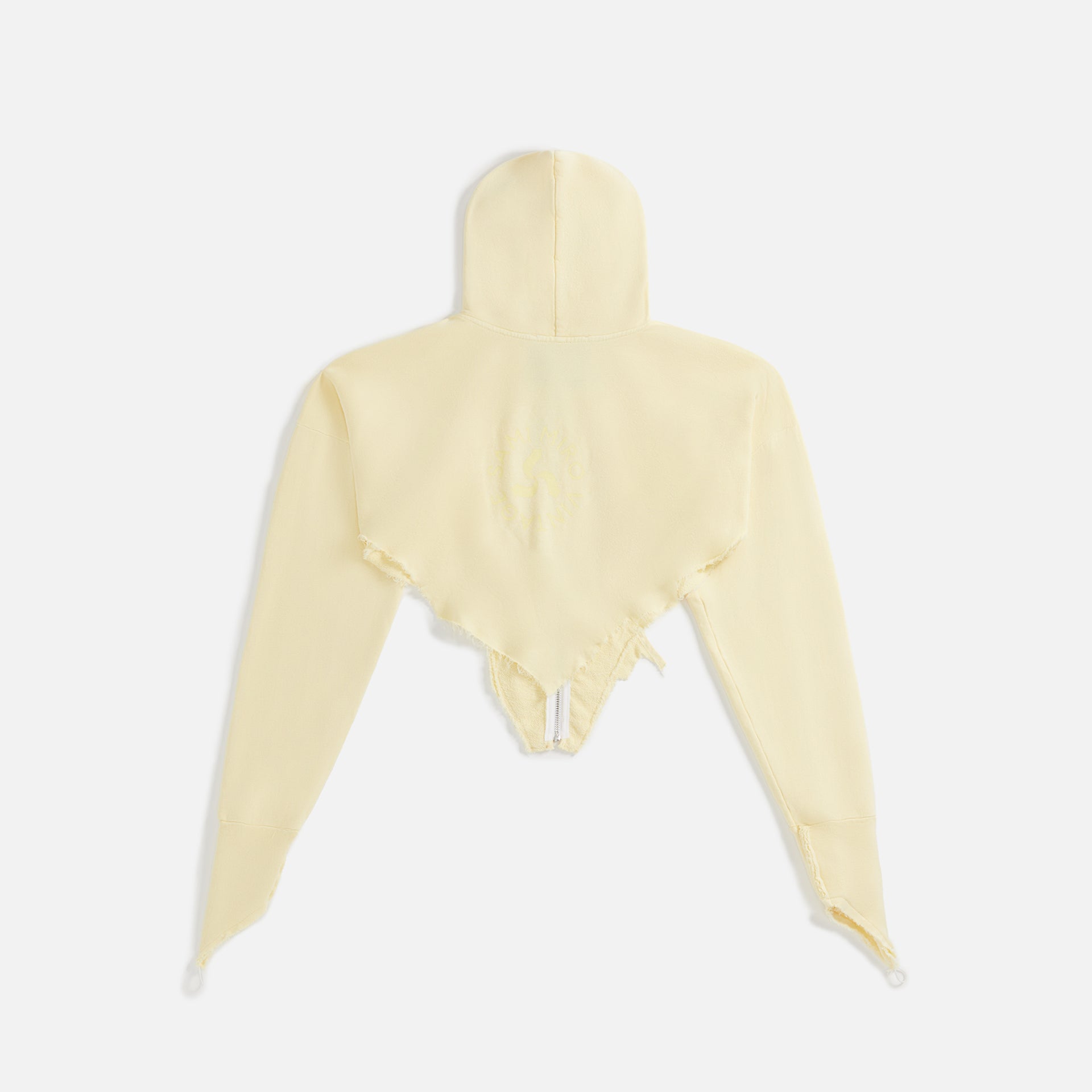 Sami Miro Vintage V Cut Zip Up Hoodie - Yellow