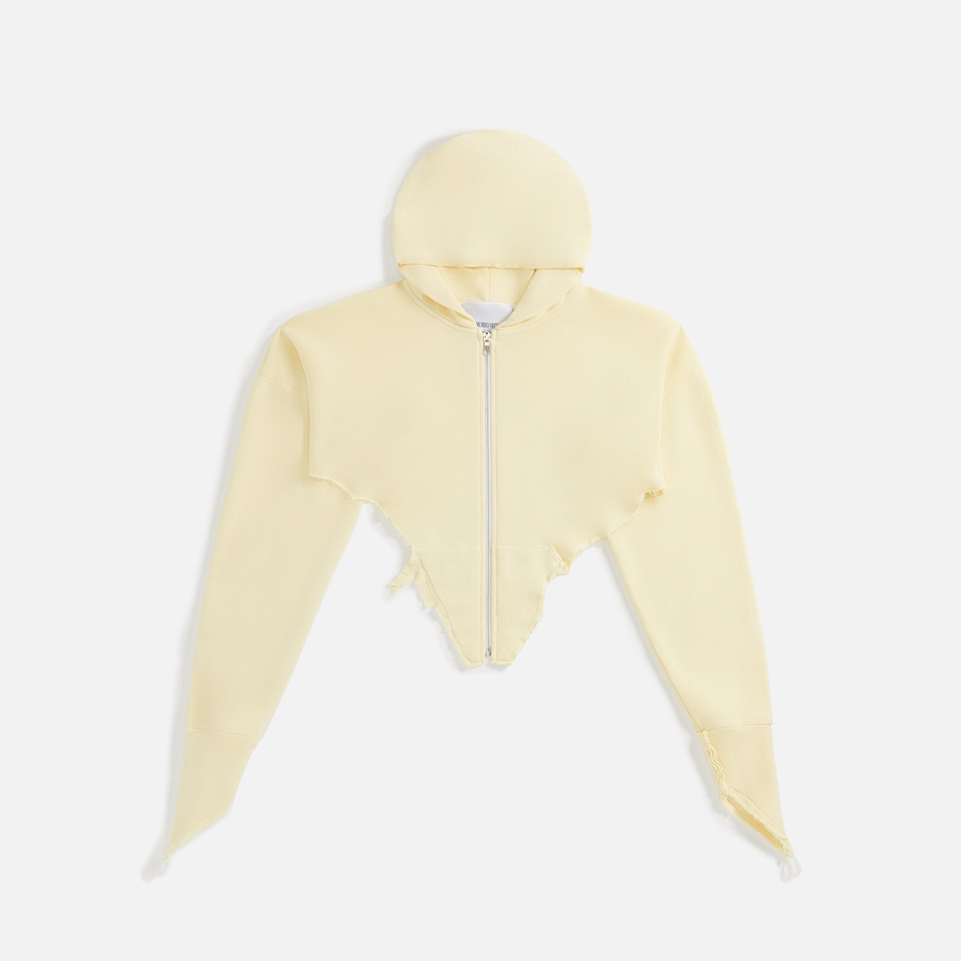 Sami Miro Vintage V Cut Zip Up Hoodie - Yellow