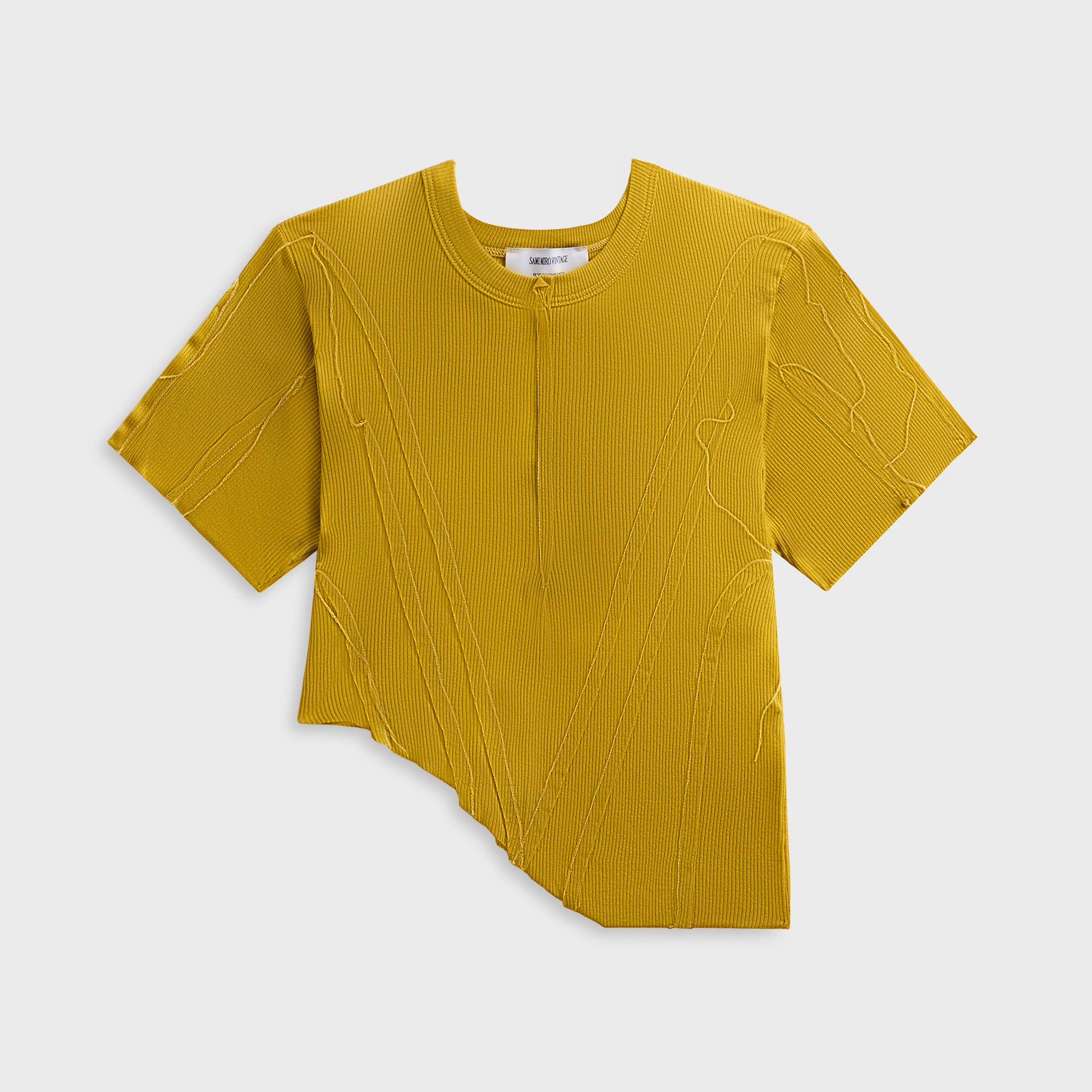 Sami Miro Vintage Asymmetric Short Sleeve Tee - Honey