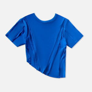 Sami Miro Vintage Asymetric Short Sleeve Tee - Sapphire