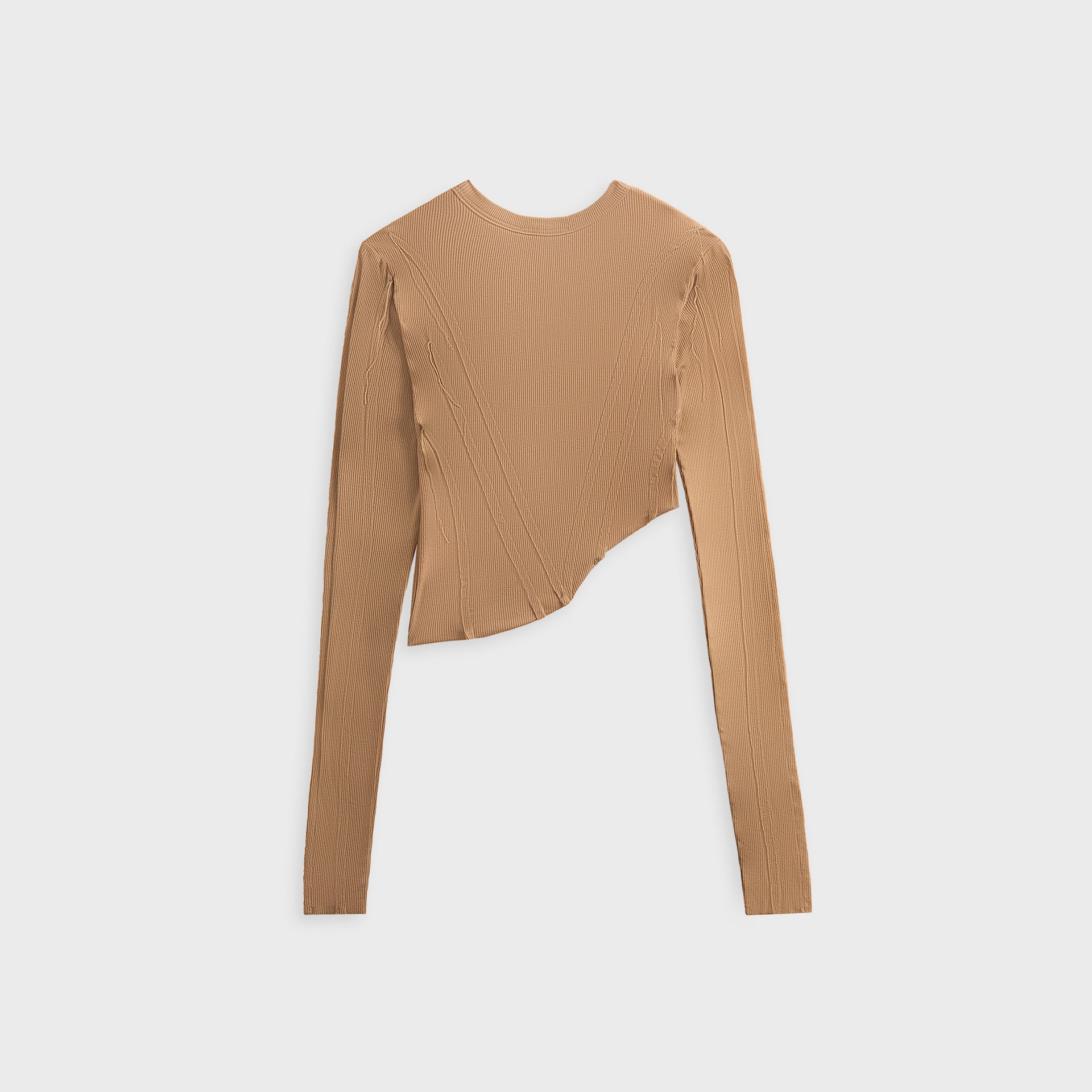 Sami Miro Vintage Asymmetric Long Sleeve Tee - Clay