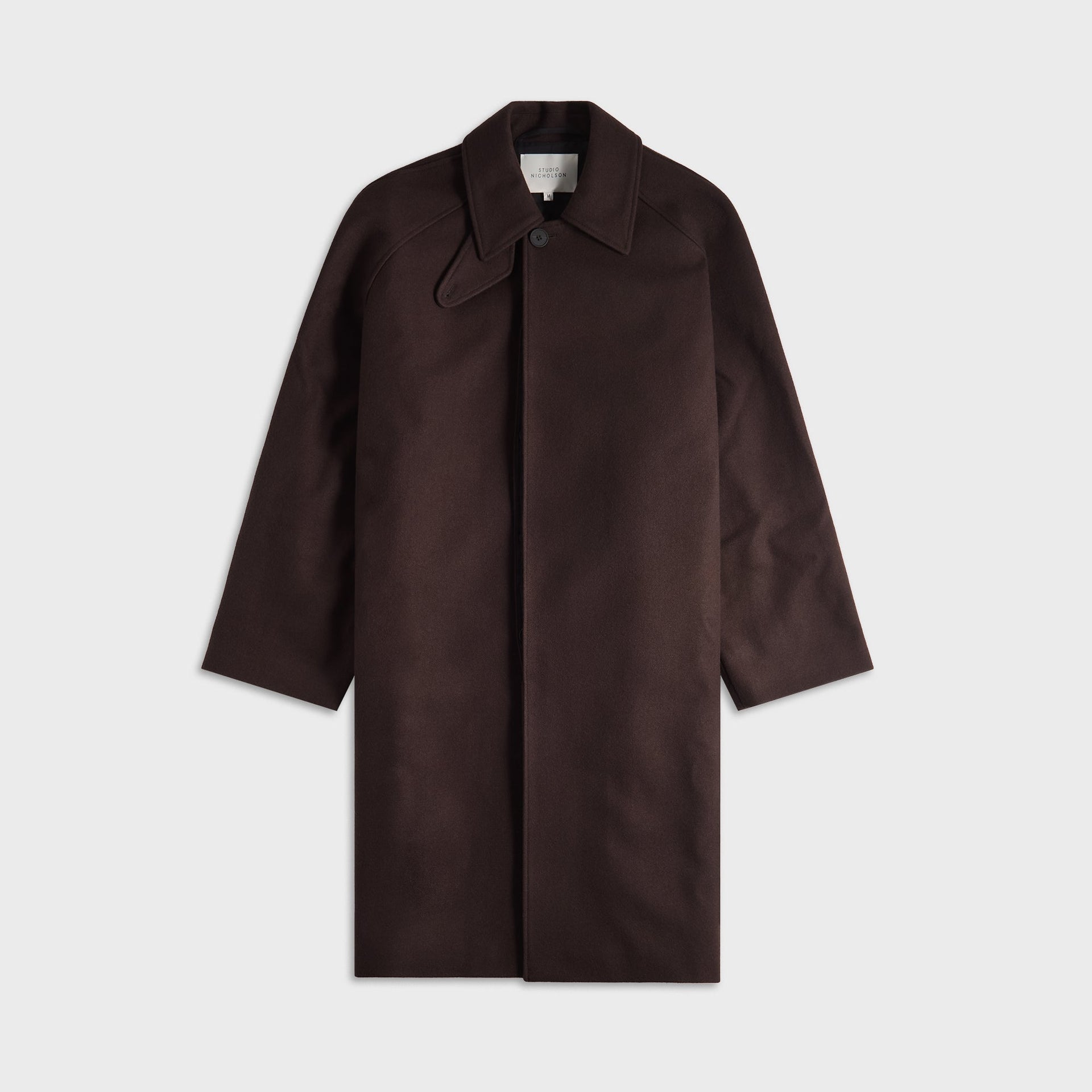 Studio Nicholson Raglan Wool Coat - Espresso