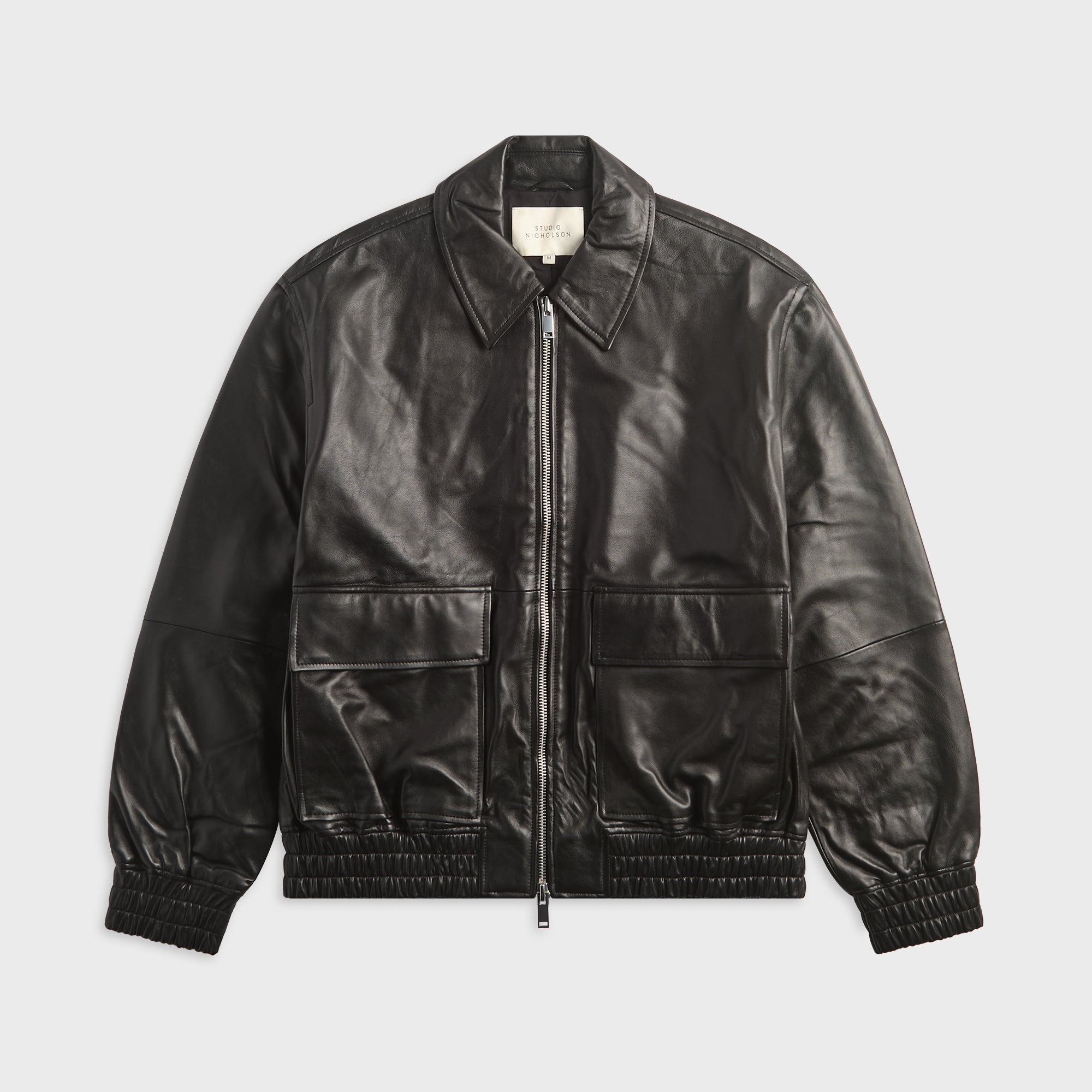 Studio Nicholson Piston Leather Jacket - Black – Kith