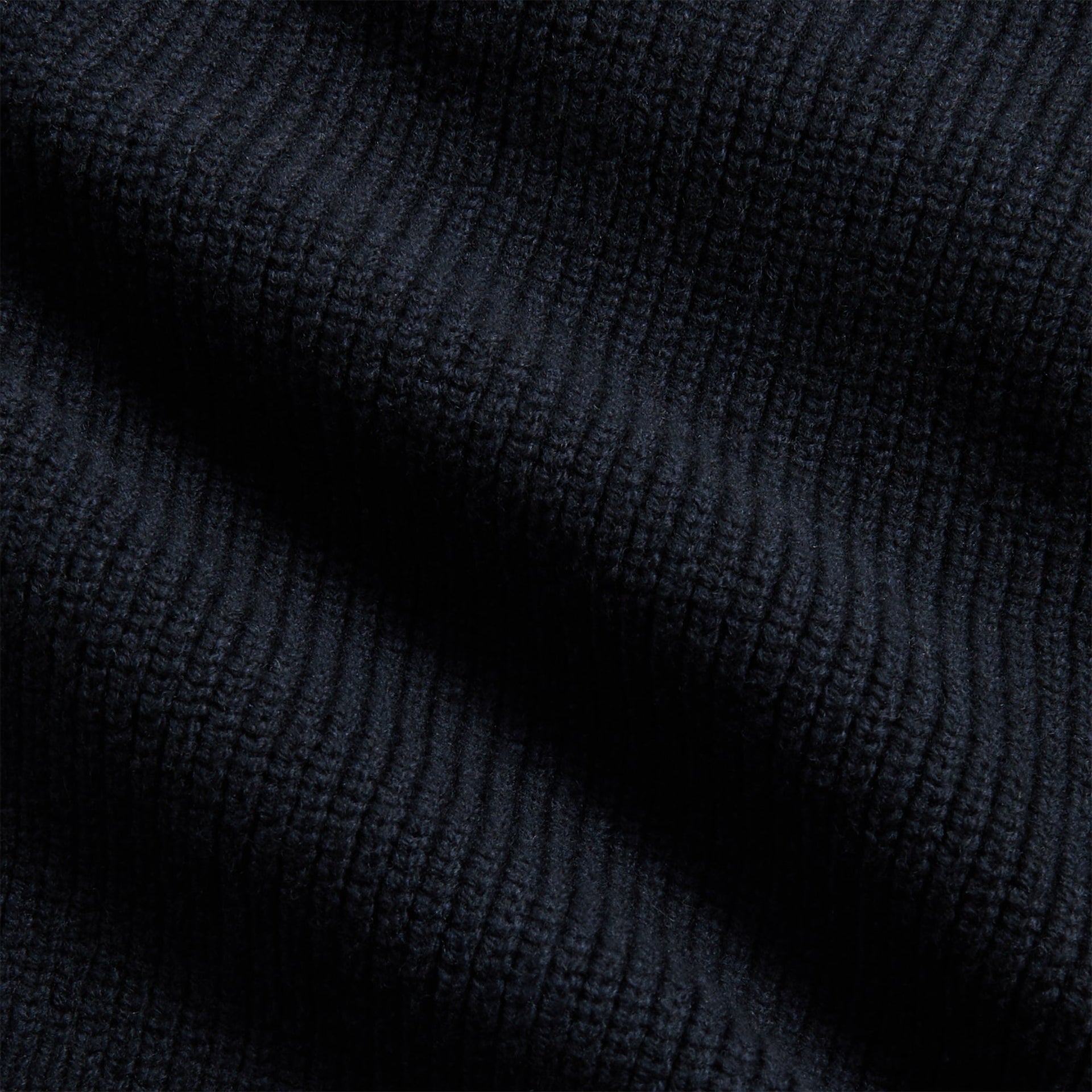 Studio Nicholson Rib Zip Through Jumper - Nautical Black