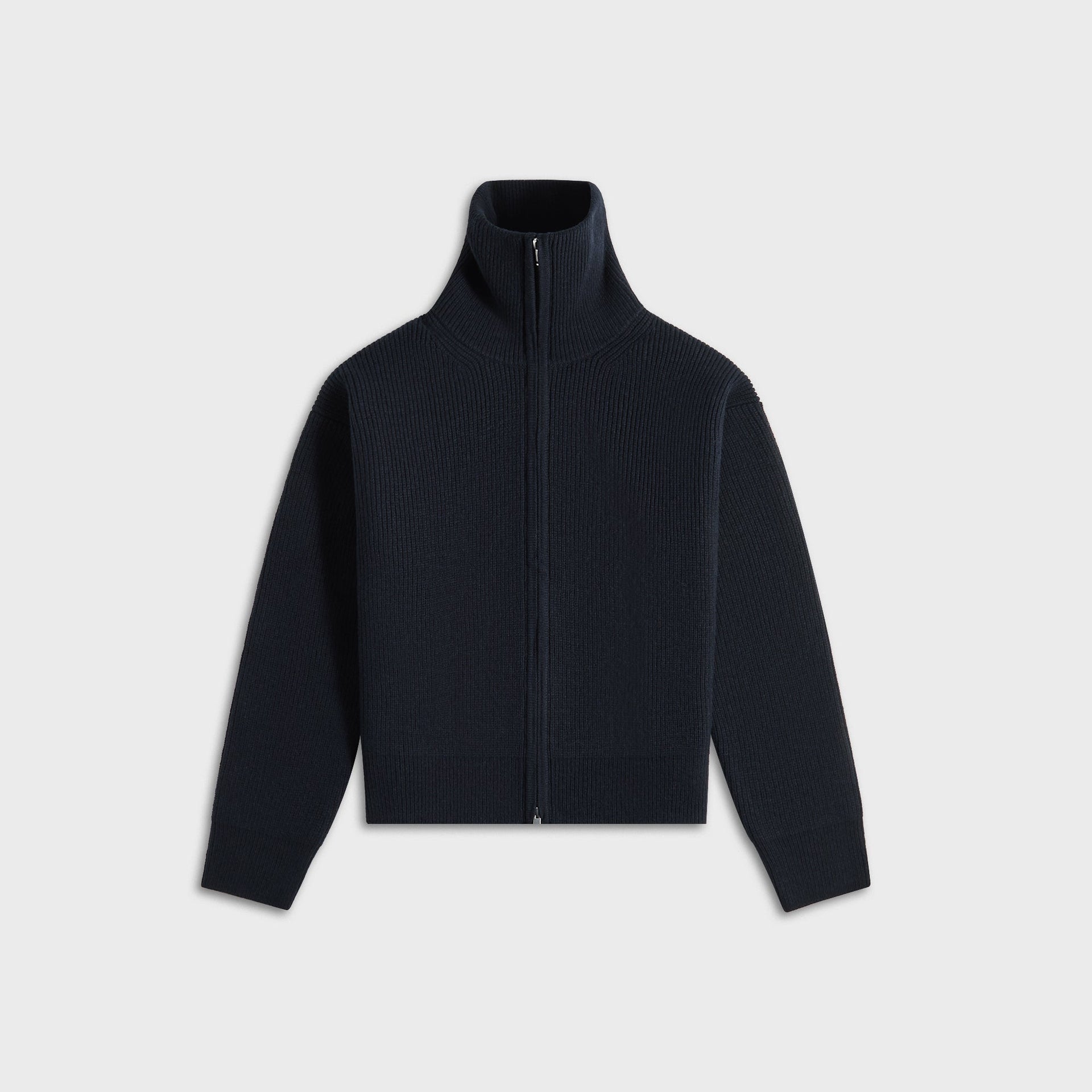 Studio Nicholson Rib Zip Through Jumper - Nautical Black