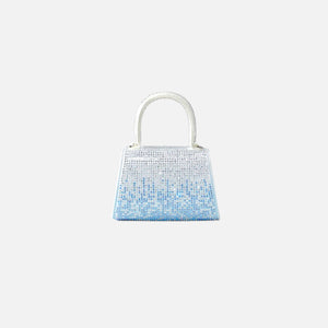 Self-Portrait Ombre Rhinestone Bow Micro Bag - Blue