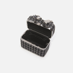 Self-Portrait Crystal Vanity Case - Black