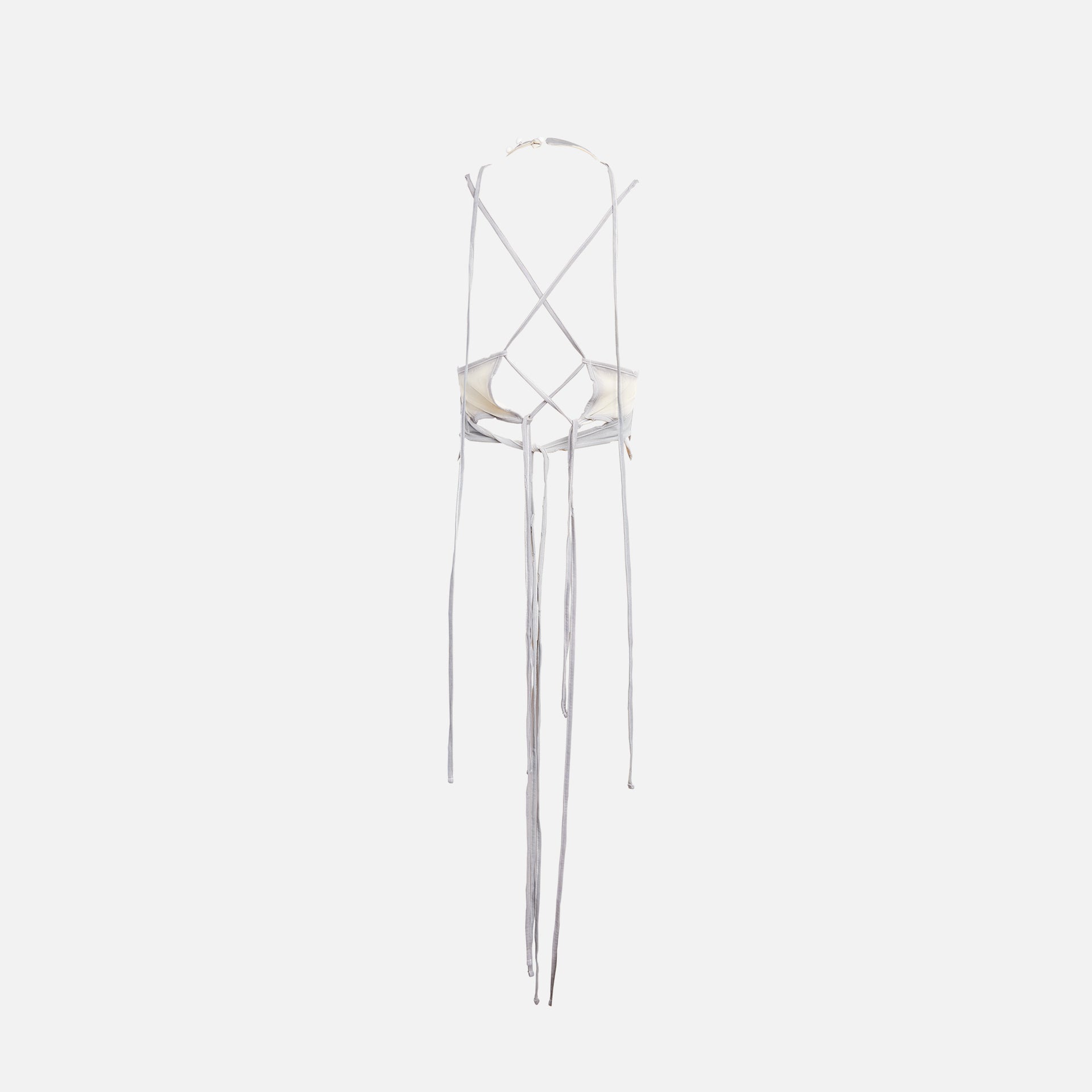 Hyein Seo Layered Halter Top - Light Grey / Ivory