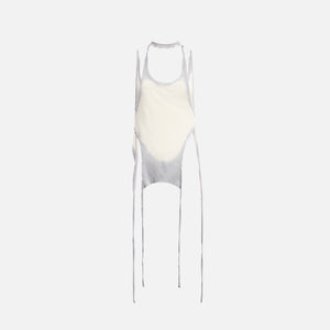 Hyein Seo Layered Halter Top - Light Grey / Ivory