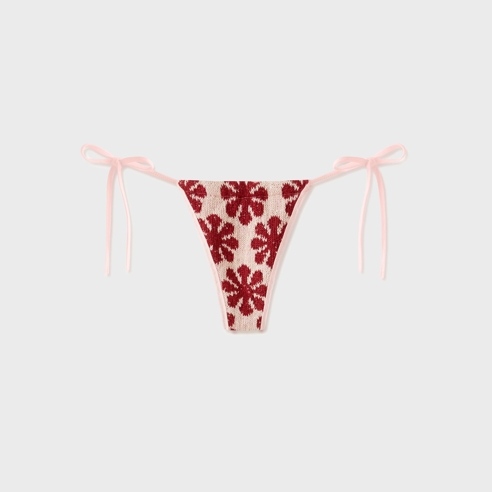 Asta Resort Lio Jacquard Bikini Bottom - Pink Delilah