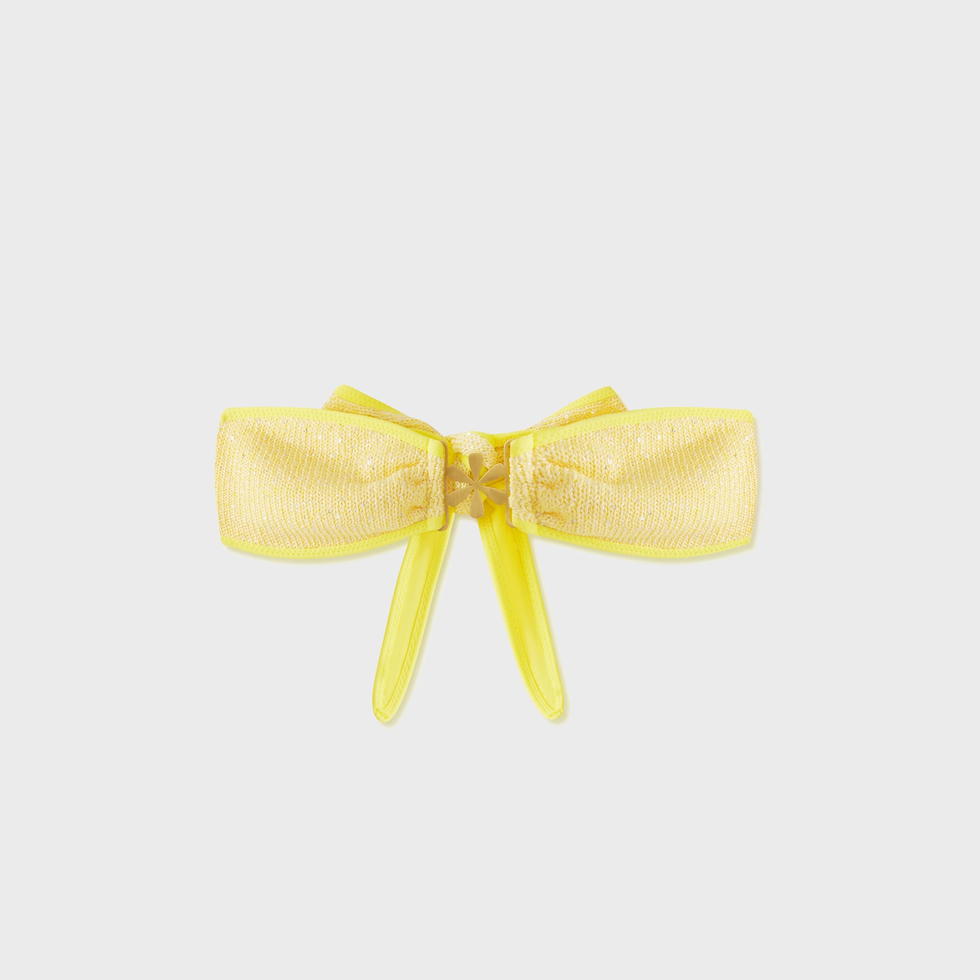 Asta Resort Mia Bikini Top - Butter Yellow Sequin