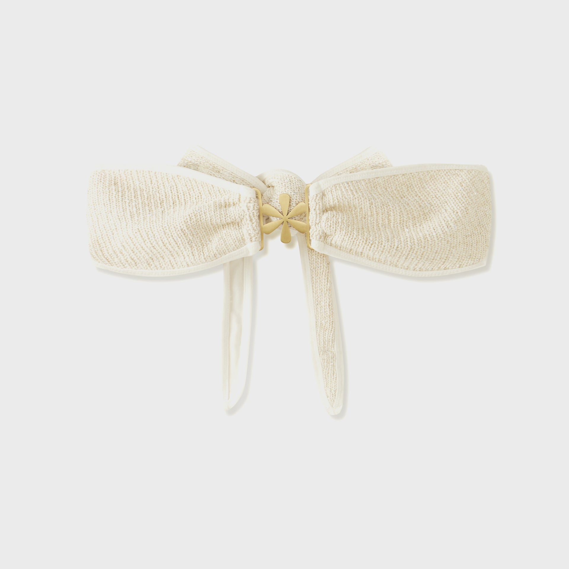 Asta Resort Mia Bikini Top - Ivory Sequin