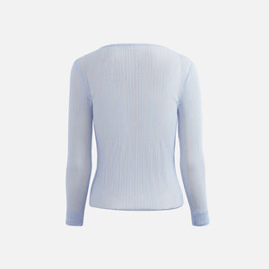 Second Skin Ribbed Crew Neck Long Sleeve - Periwinkle