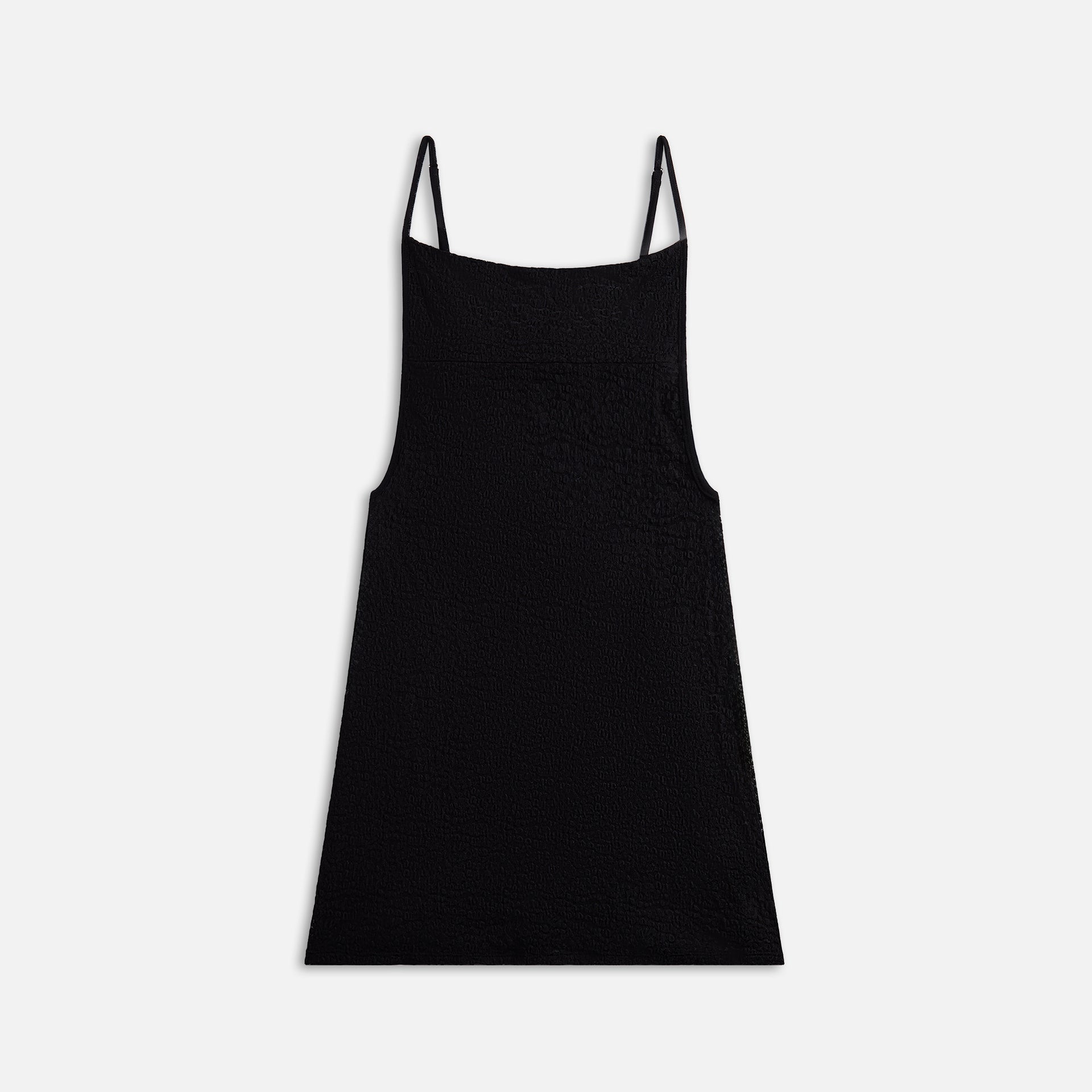 Second Skin Crepe Mesh Mini Dress summer - Black