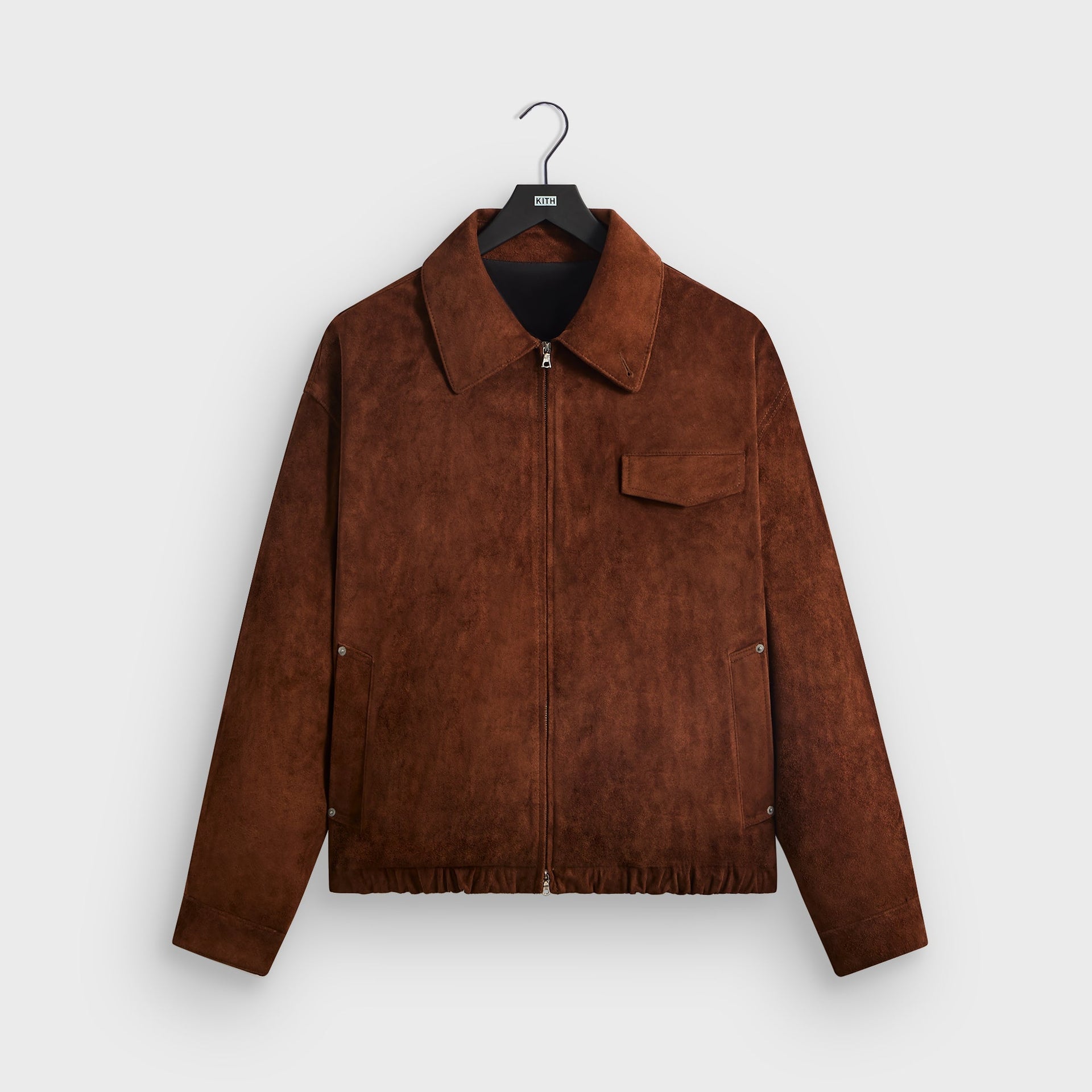 Kith 101 for ssstein Suede Zip Front Jacket - Walnut - PH