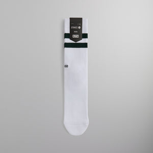Kith Classics for Stance Crew Sock - White / Forest Green