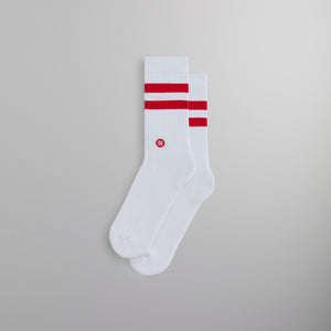 Kith Classics for Stance Crew Sock - White / Red