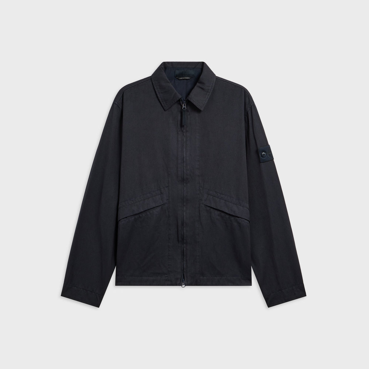 Stone Island Comfort Fit Zip Up Overshirt - Navy Blue