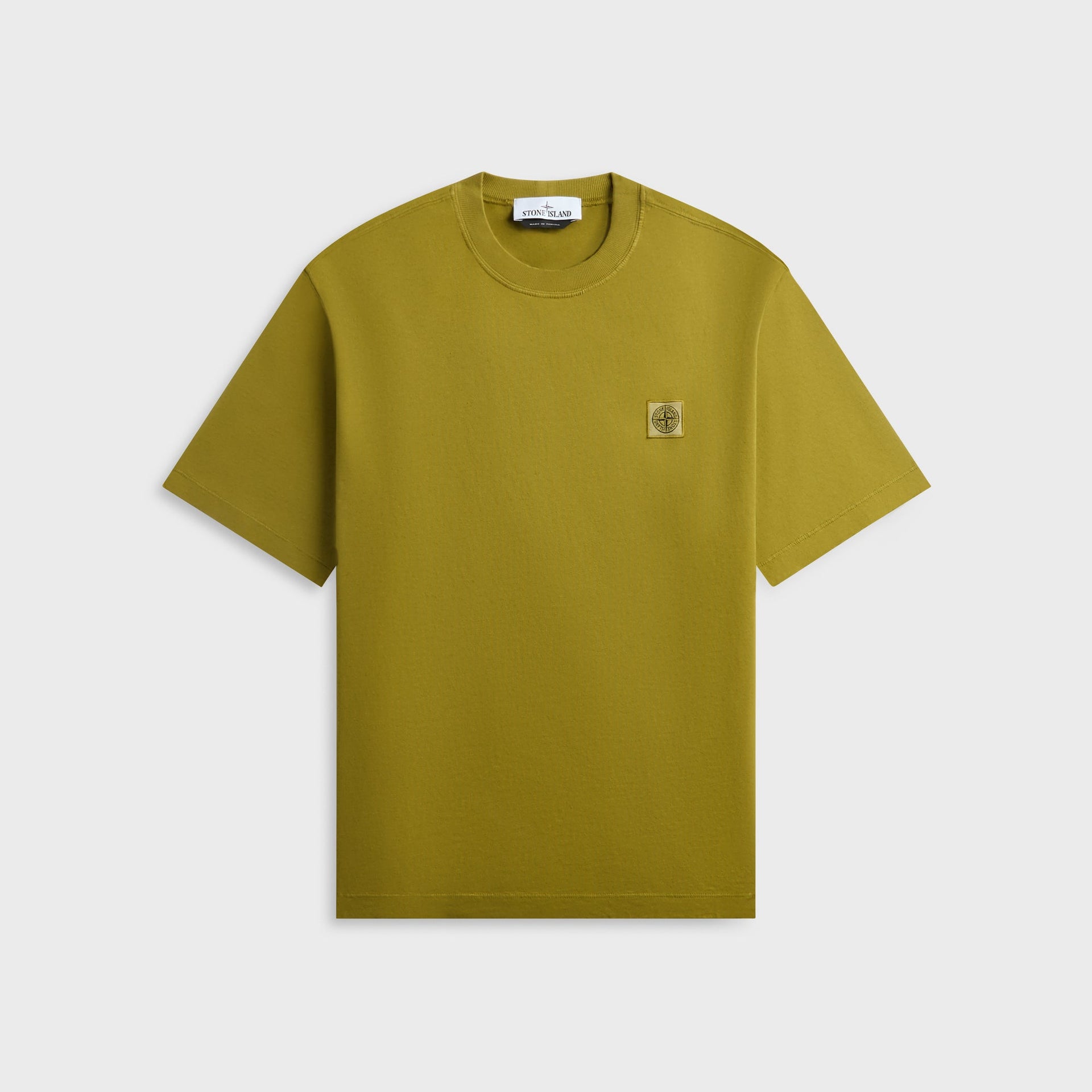 Stone Island Regular Fit Tee With Compass Patch - Cactus