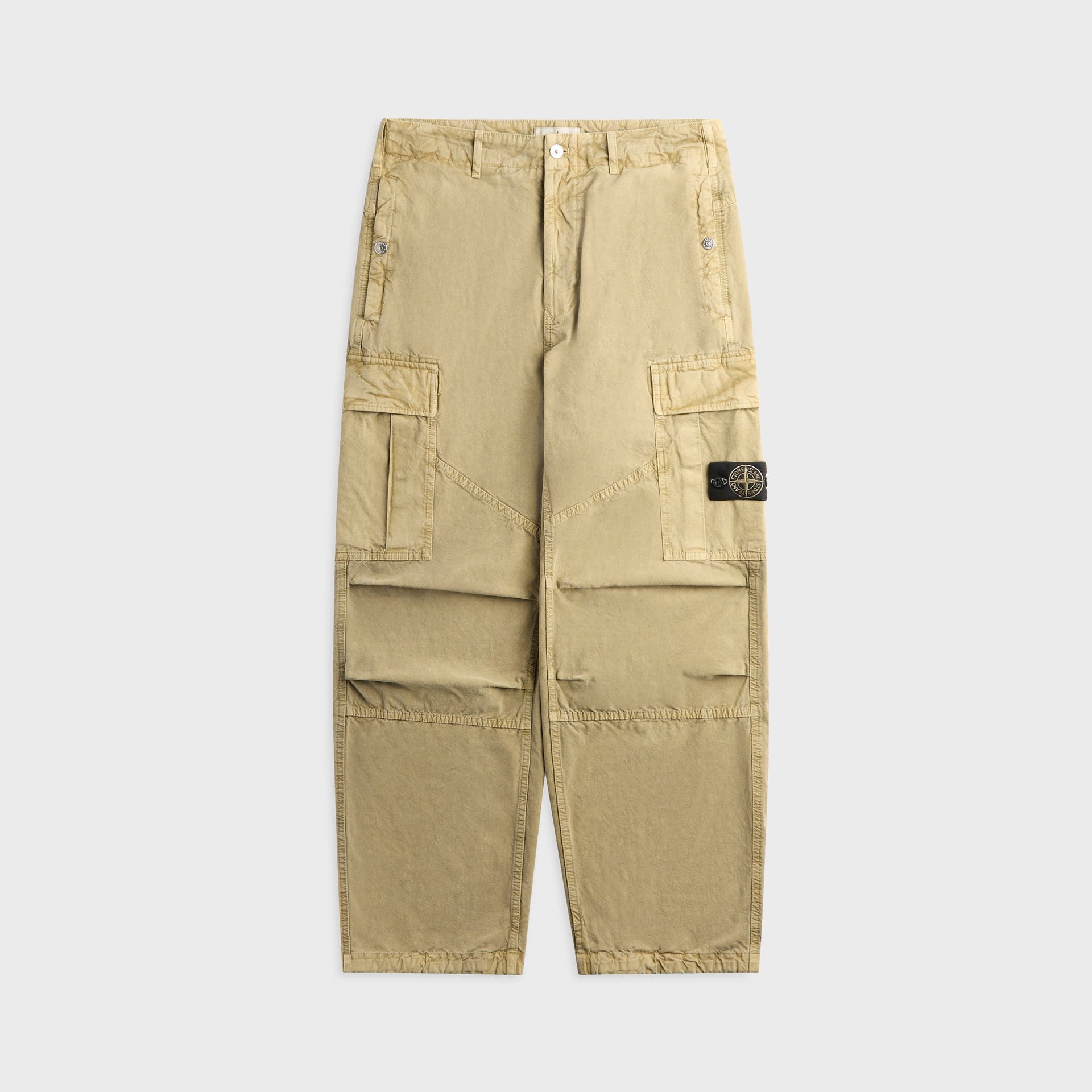 Stone Island Mineral Dyed Panama Cotton Cargo Pant - Military Green