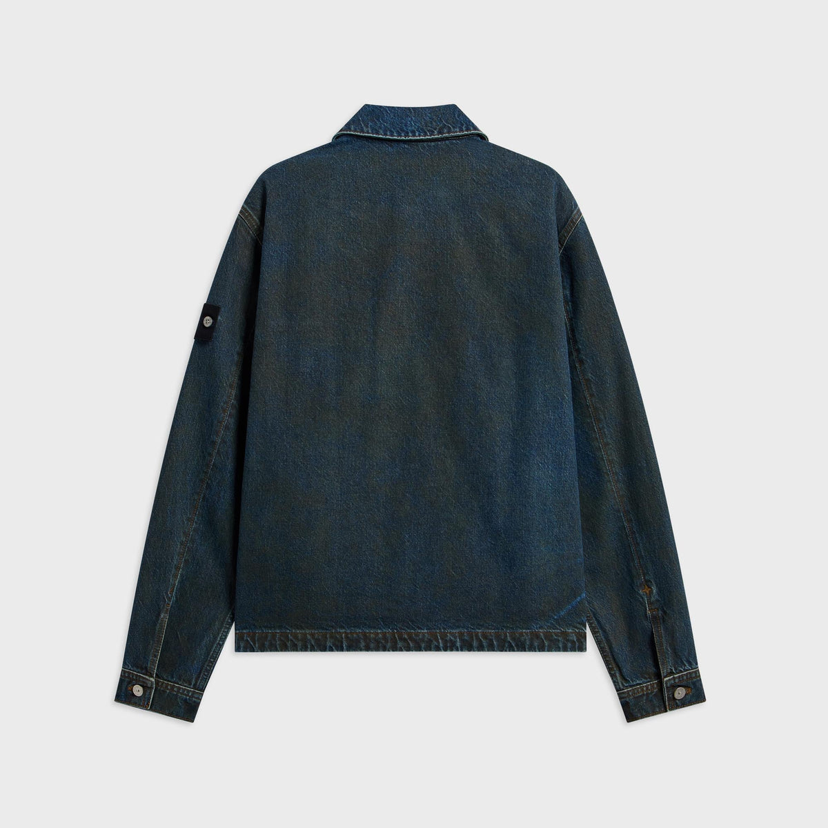 Stone Island Laser Pigment Indigo Denim Coach Jacket - Blue Black