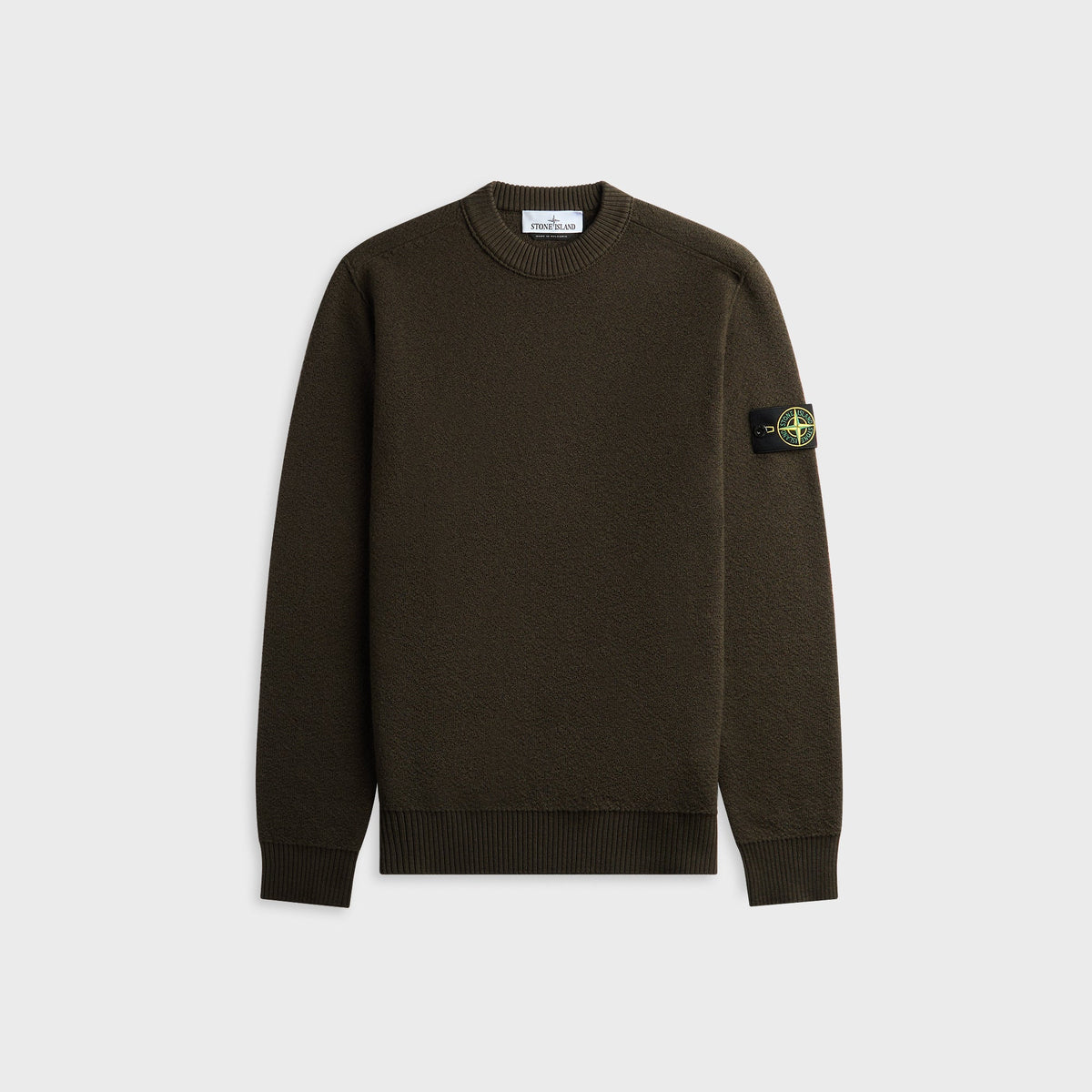 Stone Island Pure RWS Wool Loose Fit Crewneck Sweater - Coal Grey