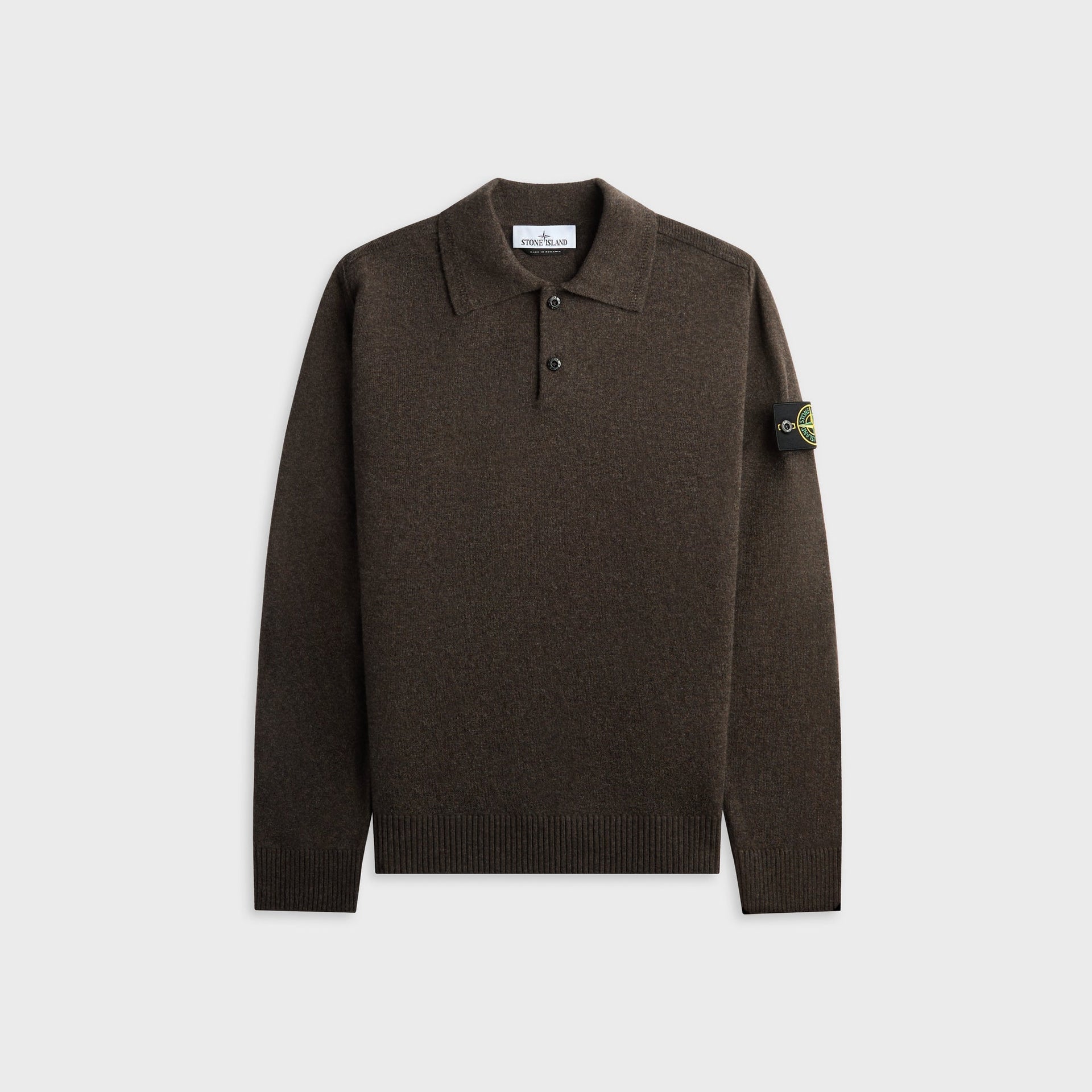 Stone Island Light RWS Geelong Wool Sweater - Lead Grey Melange