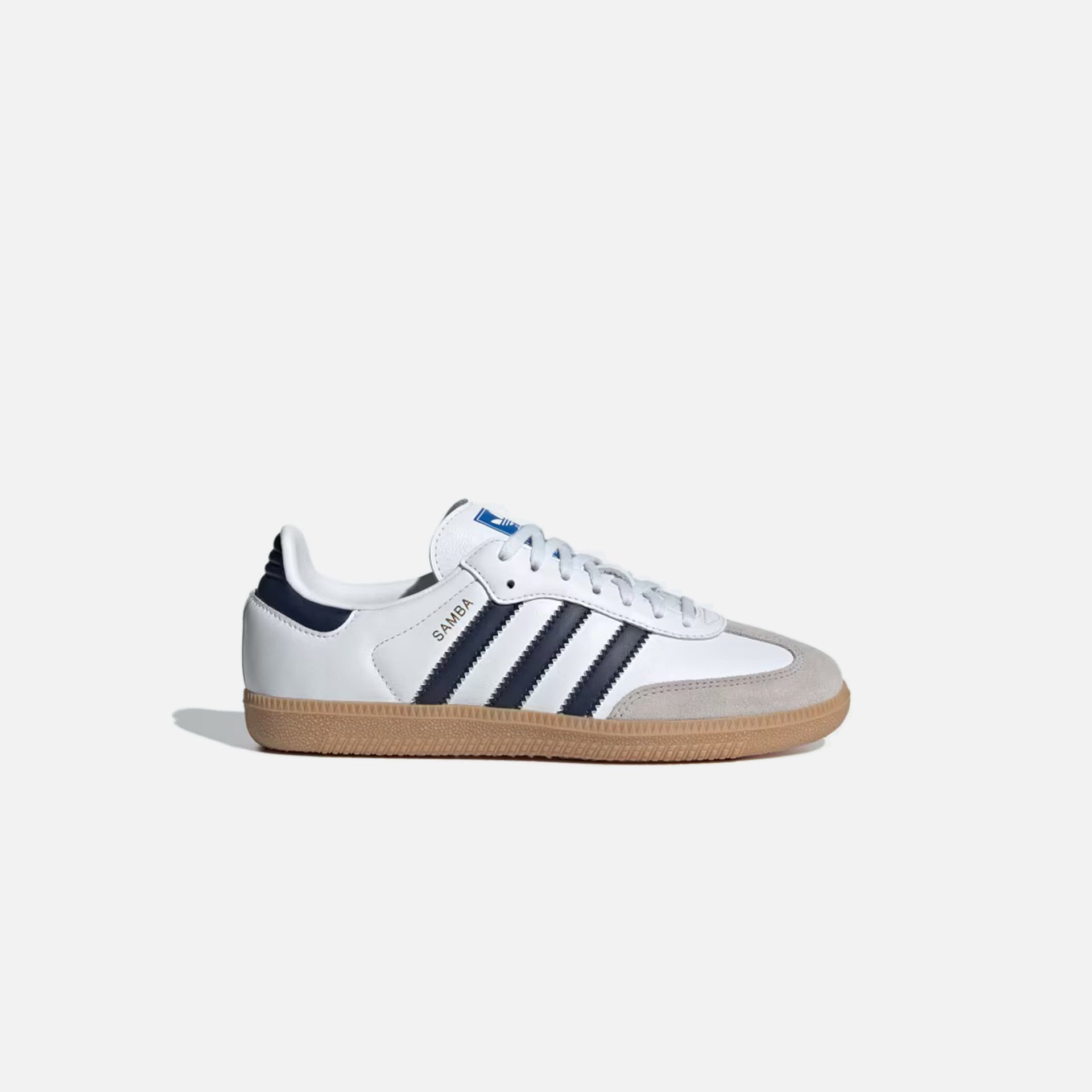 adidas Grade School Samba OG - White / Night Indigo Kith adidas Grade School Samba OG - White / Night Indigo Kith