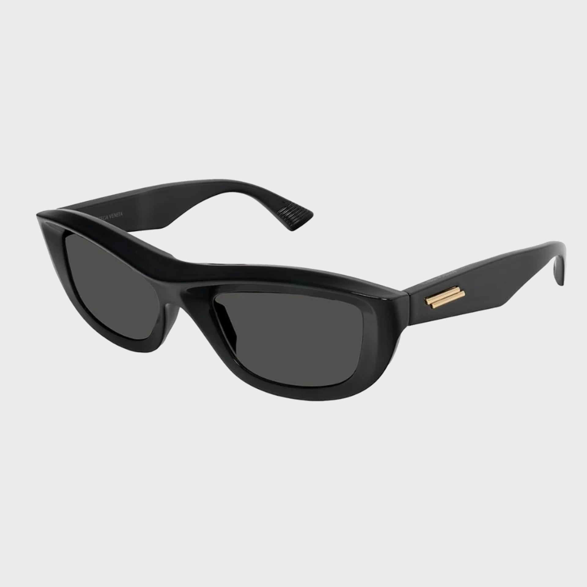 Bottega Veneta Rectangle Sunglasses - Shiny Black
