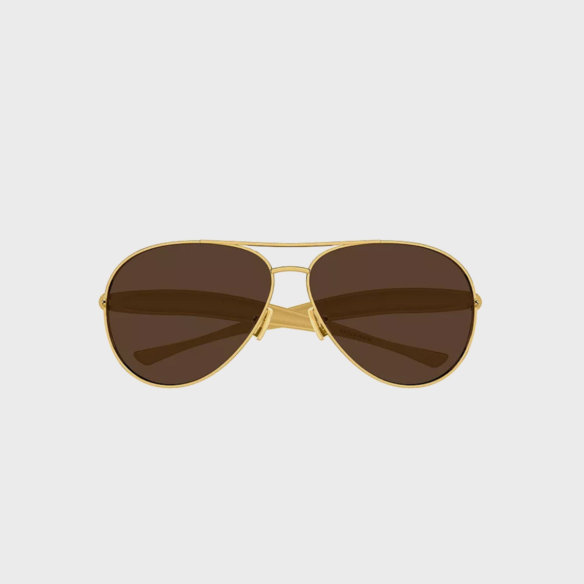 Bottega Veneta Sardine Pilot Metal Sunglasses - Gold