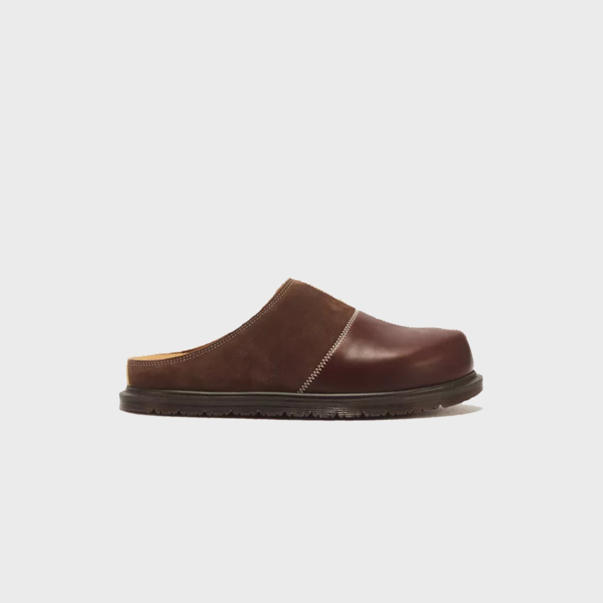 Dr. Martens San Patchwork Mule - Butterscotch / Dark Brown