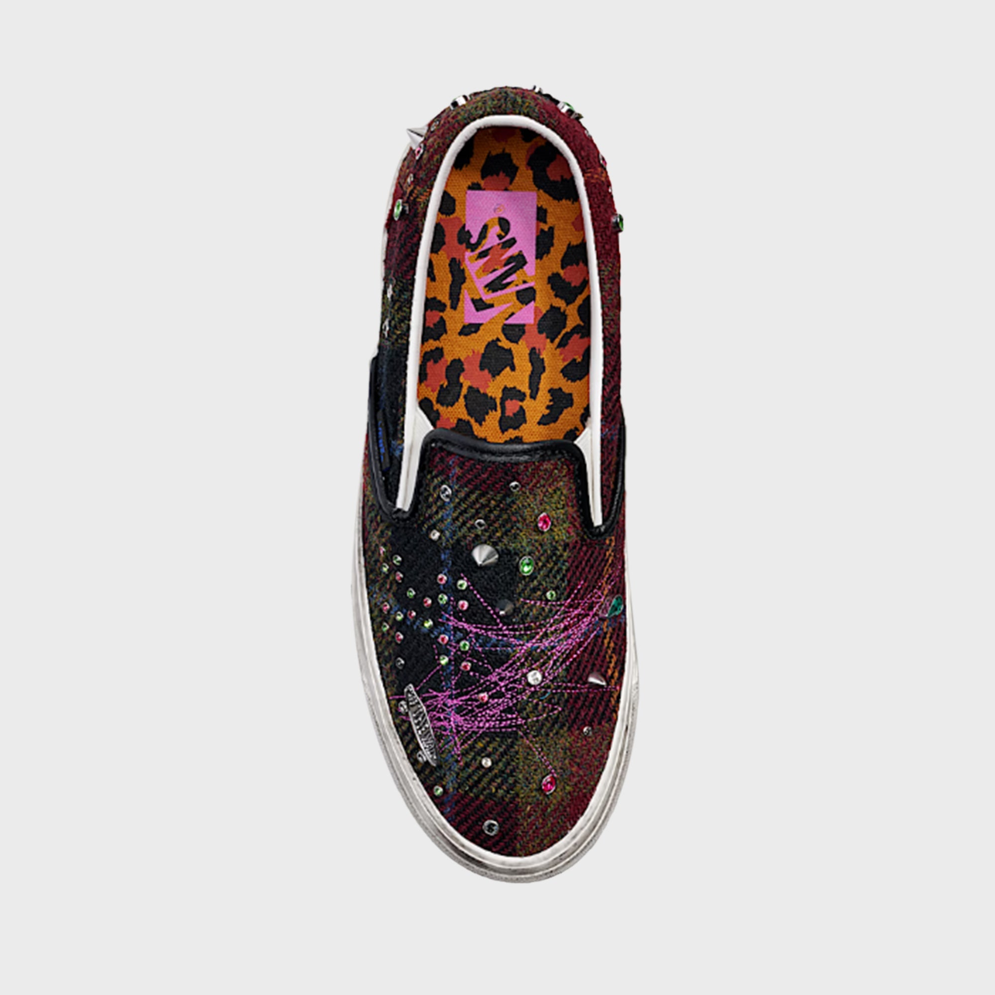 VANS x Harris Tweed® Premium Classic Slip-On - Tweed Red / Blue – Kith