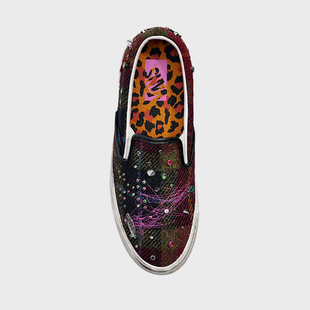 VANS x Harris Tweed® Premium Classic Slip-On - Tweed Red / Blue