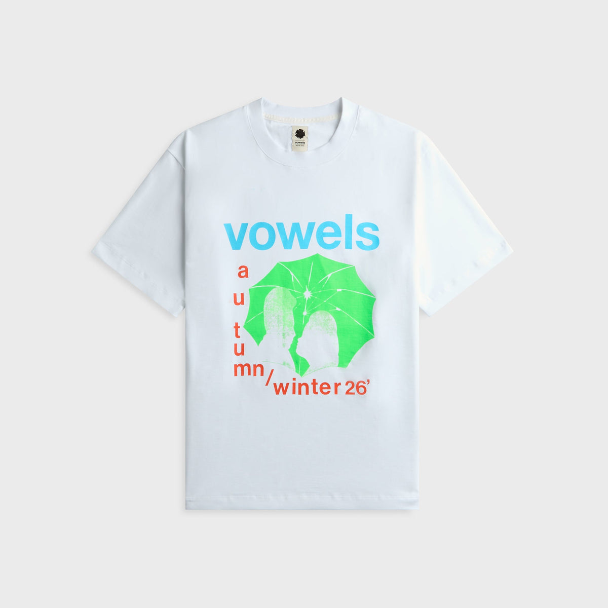 vowels Umbrella Tee - White