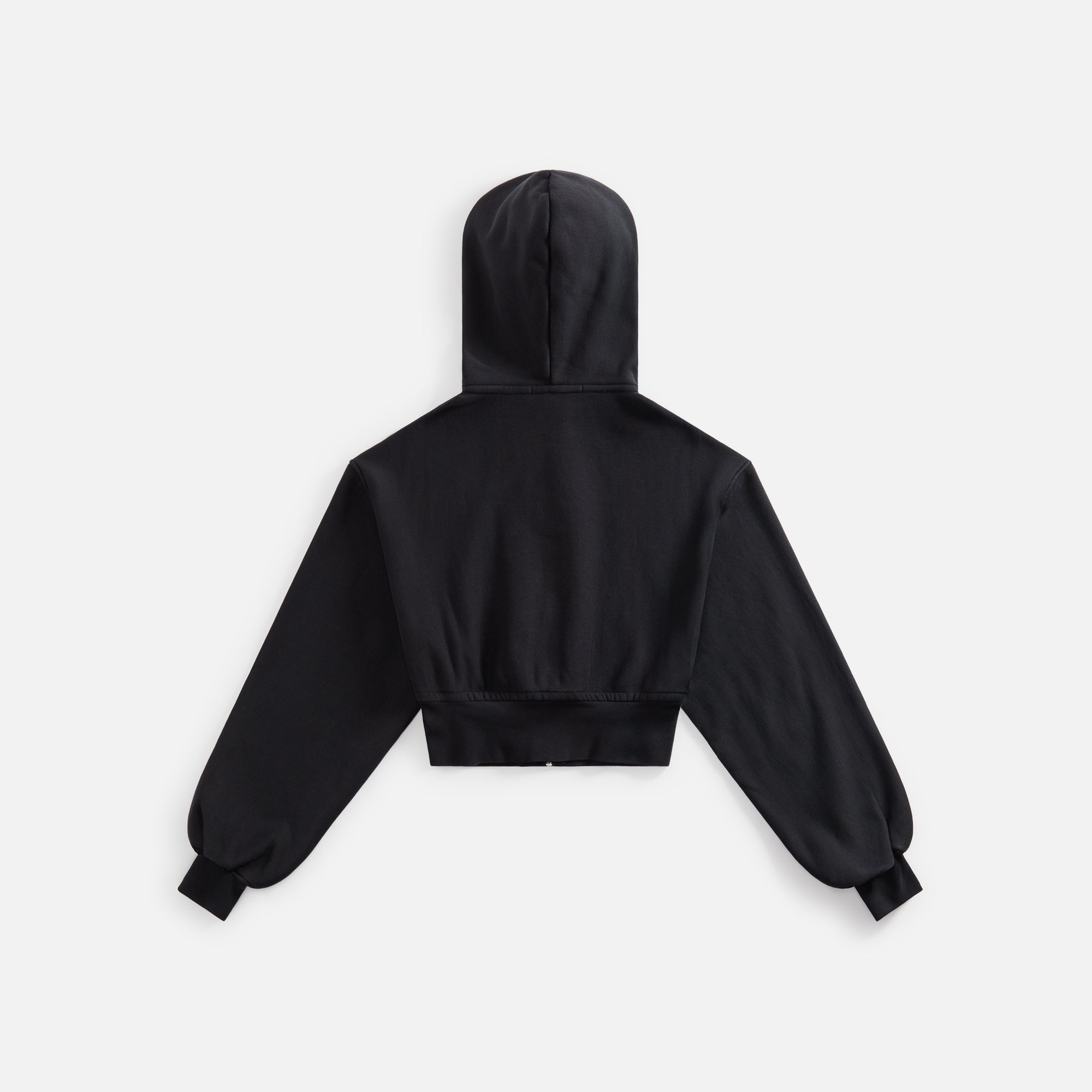 T by Alexander Wang Cropped Zipup Hoodie with Branded Seam