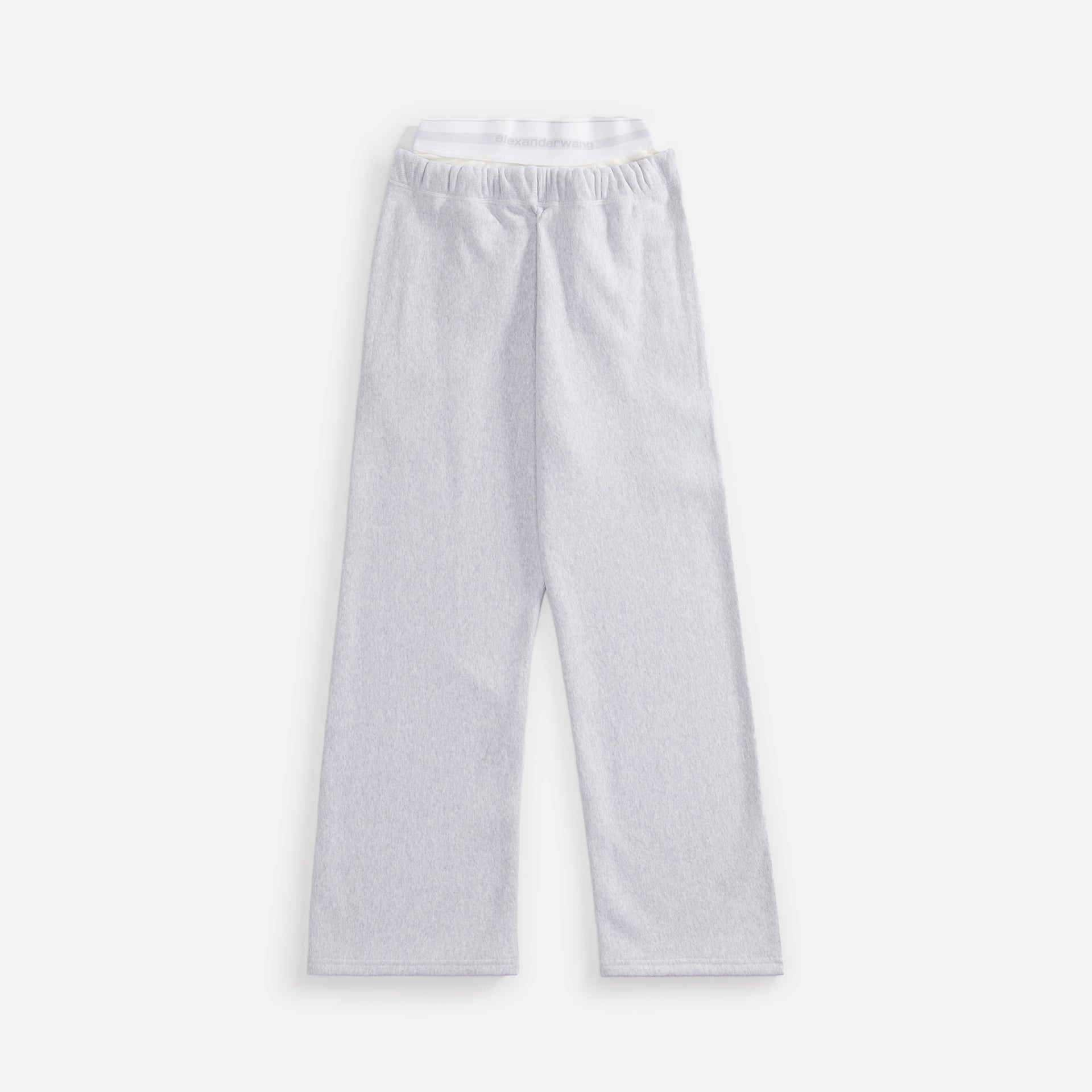 T by Alexander Wang Wid Leg Sweatpant with Logo Elasitic Brief - White