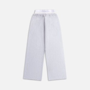 T by Alexander Wang Wide Leg Sweatpant with Logo Elastic Exposed Brief - Light Heather Grey