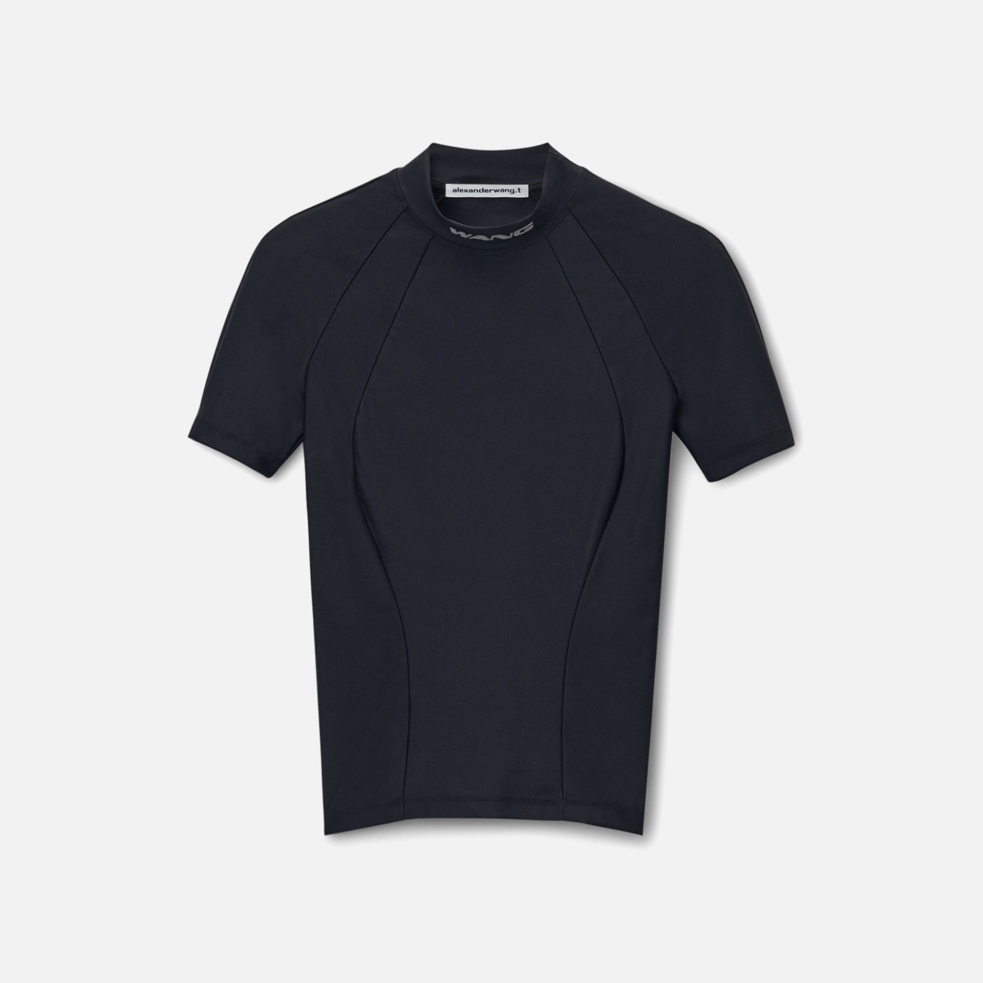 T by Alexander Wang Short Sleeve Rashguard Top - Black