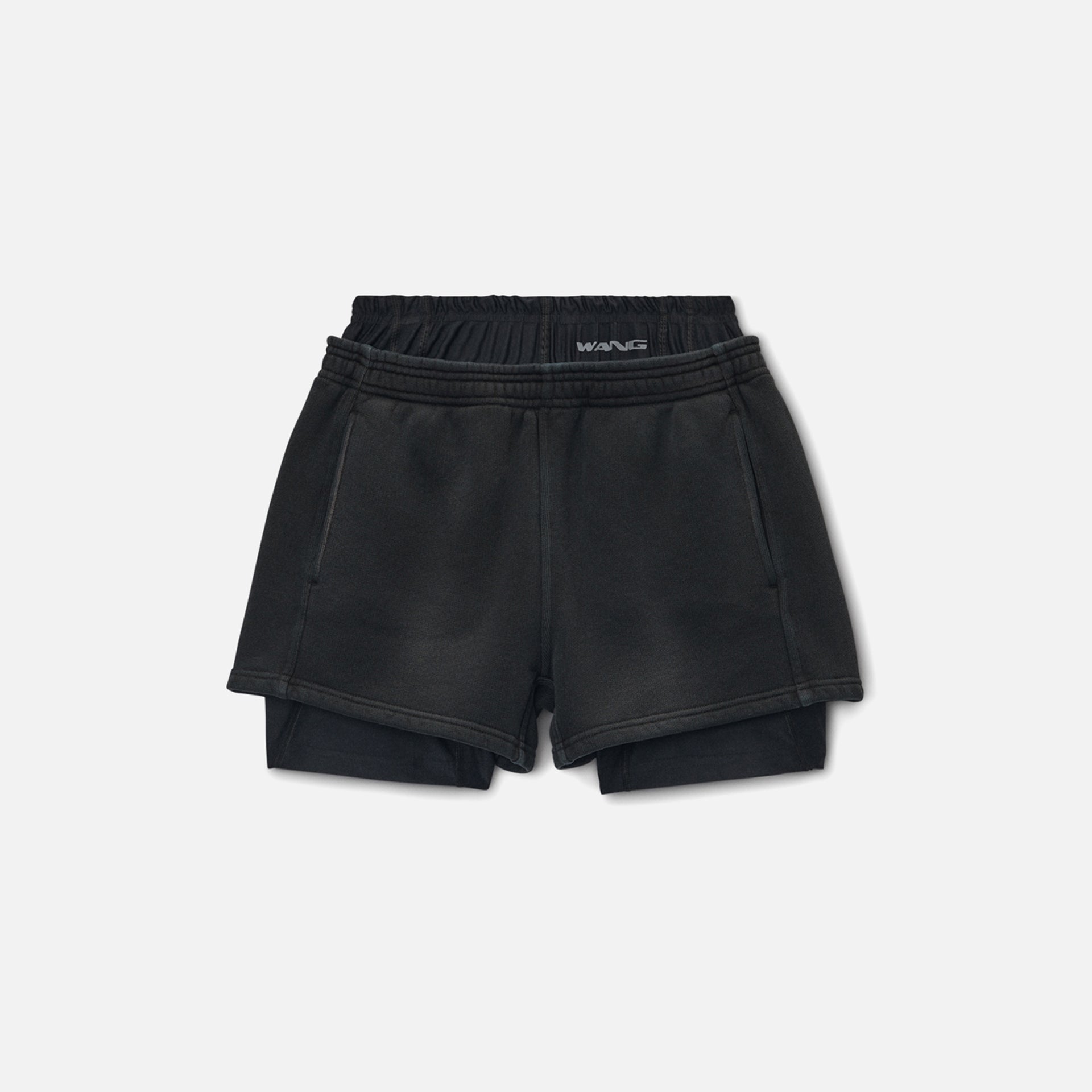 T by Alexander Wang Prestyled Bike Sweatshort - Washed Black