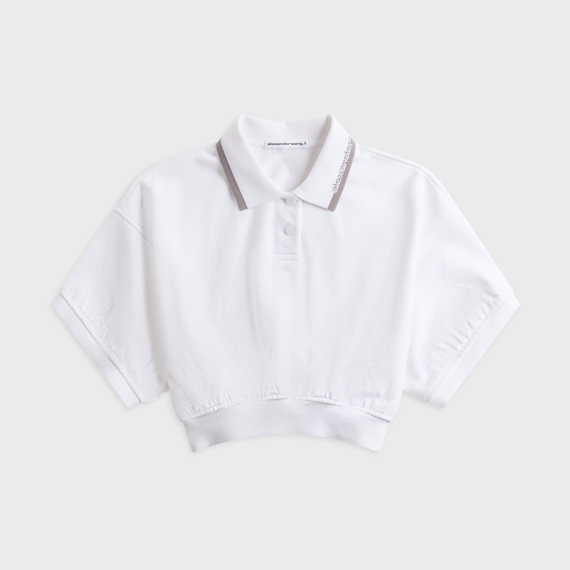 Alexander Wang Relaxed Cropped Cinched Polo - White